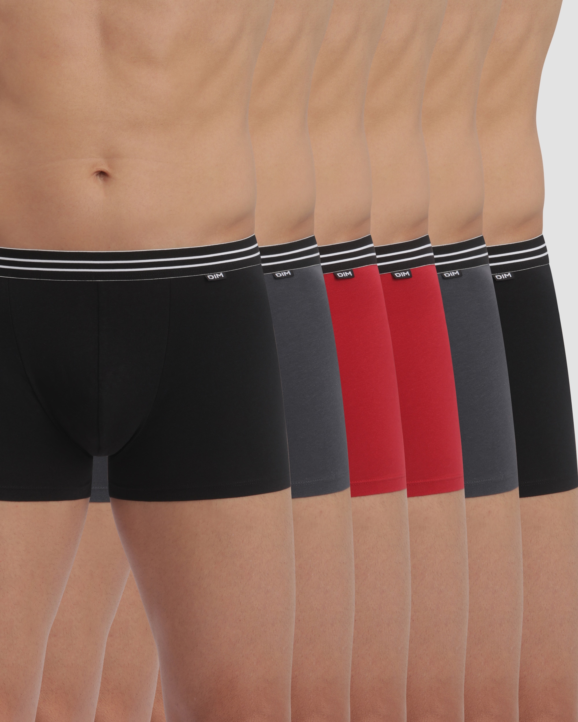 Imagen 0 de Pack de seis bóxers de algodón elástico en varios colores con cinturilla discreta ecodim Multicolor