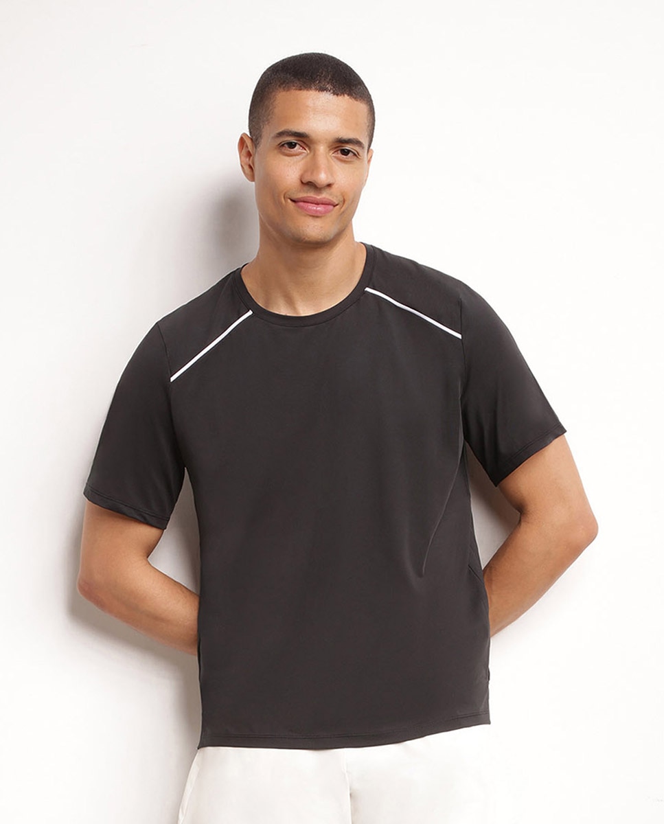 Imagen 1 de Camiseta de hombre de manga corta deportiva Negro