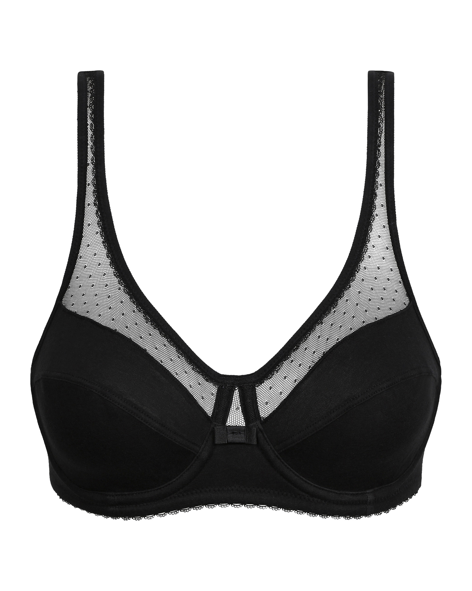 Sujetador con aro de algodón orgánico generous - Dim - Negro Negro-5