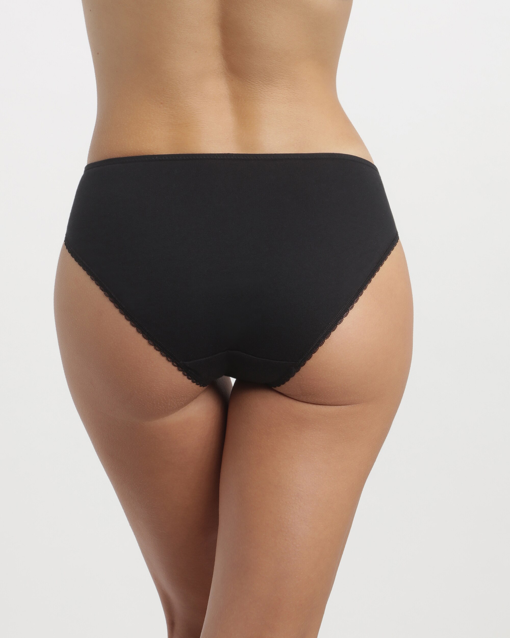 Braga clásica generous de algodón orgánico con costados de malla - Dim - Negro Negro-2