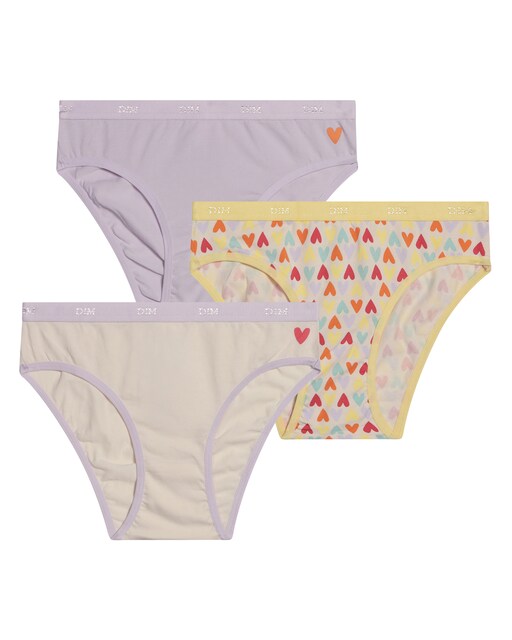Imagen 0 de Pack de 3 braguitas de niña estampadas con cintura elástica