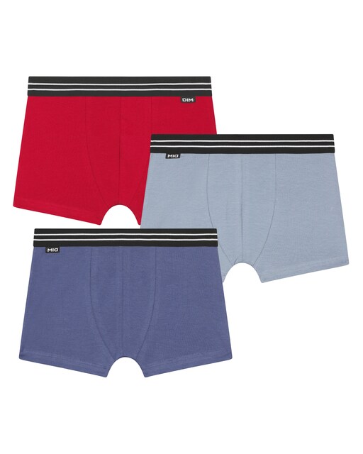 Imagen 0 de Pack de 3 boxers de niño lisos con cinturilla a contraste