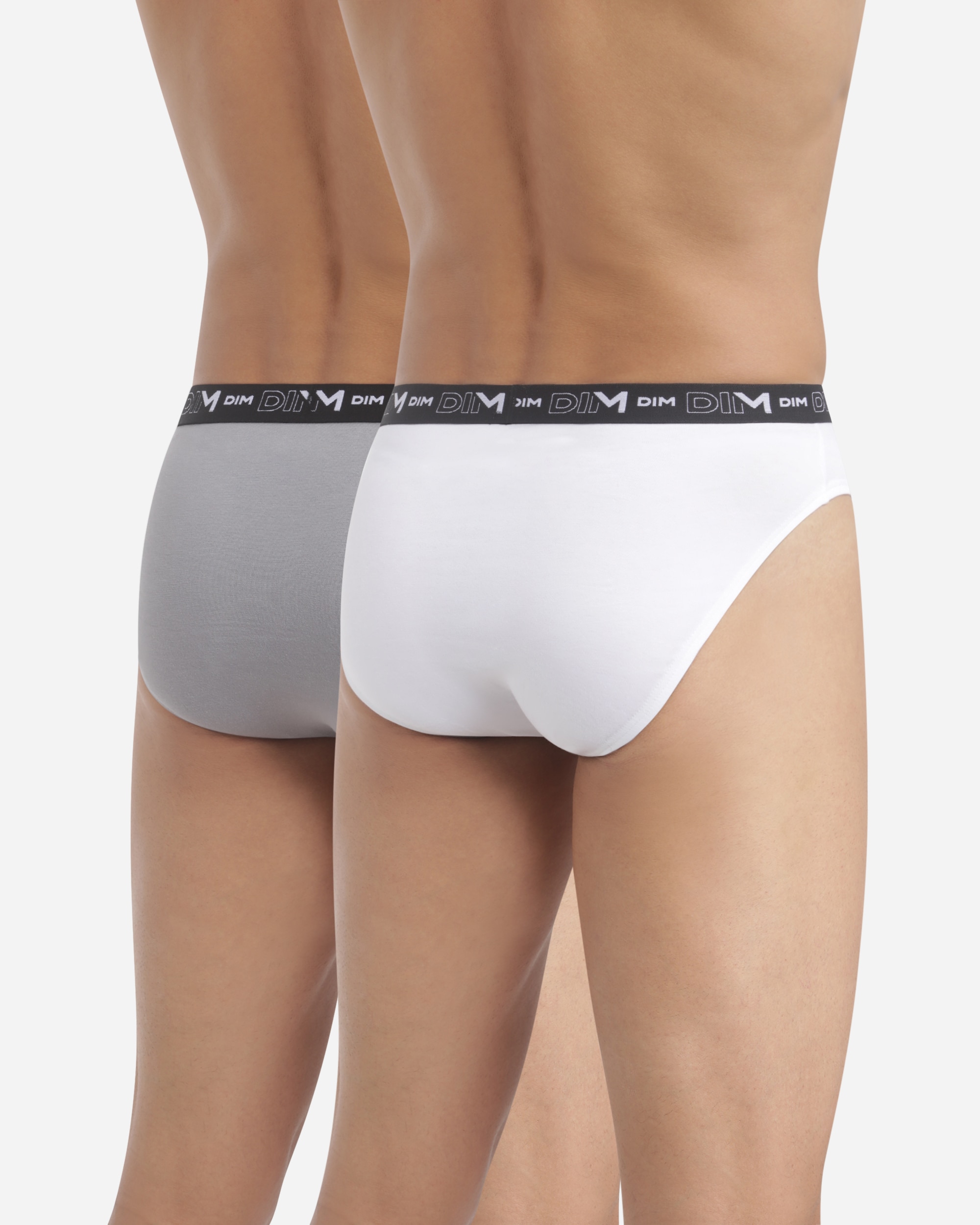 Pack de dos slips de hombre de algodón elástico estilo básico color varios colores - Dim - Negro Negro-2