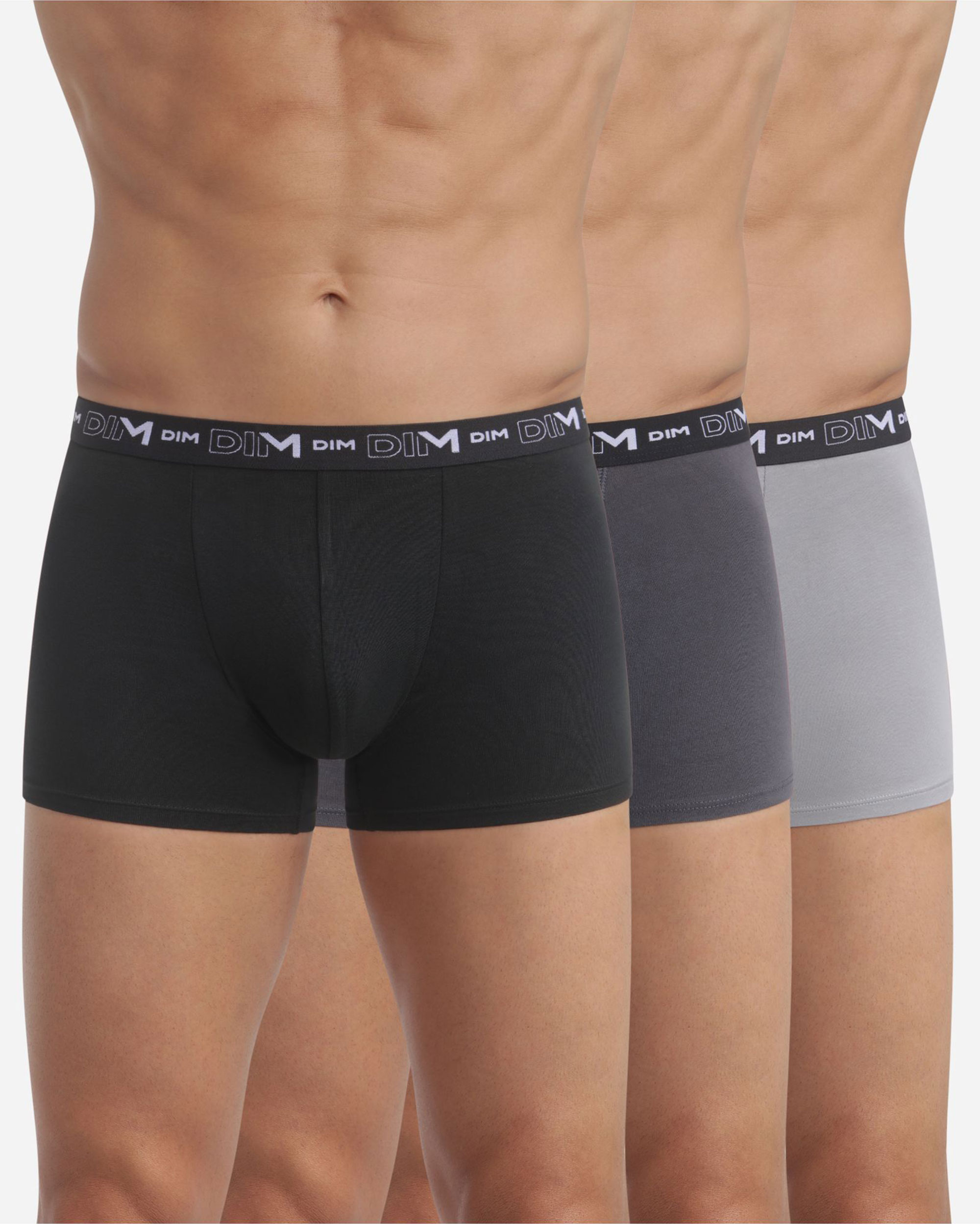 Pack de tres bóxers algodón elástico básico y cómodo dim coton stretch - Multicolor Multicolor-1
