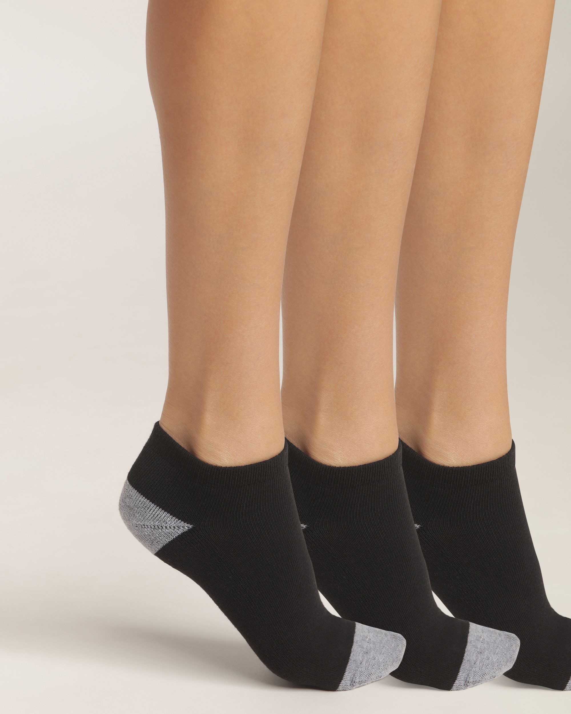 Pack de 3 calcetines deportivo corto - Dim - Negro Negro-2