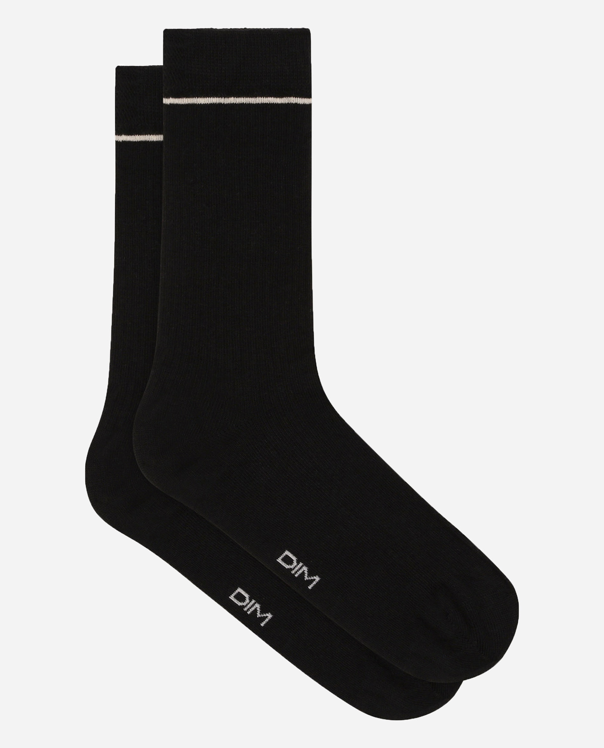 Calcetines altos unisex de algodón modal - Dim - Negro Negro-2