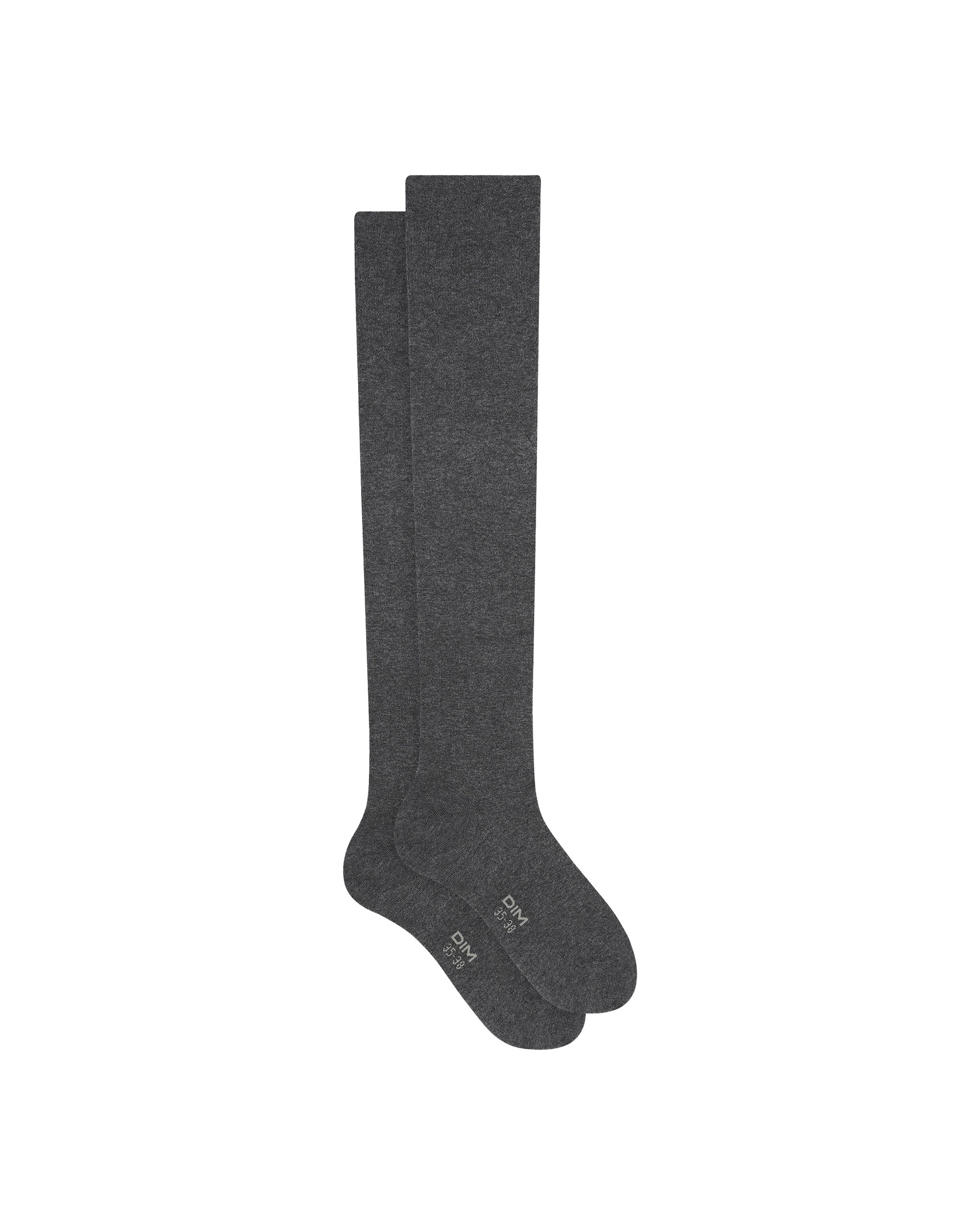 Calcetines largos y altos de mujer - Dim - Negro Antracita-2