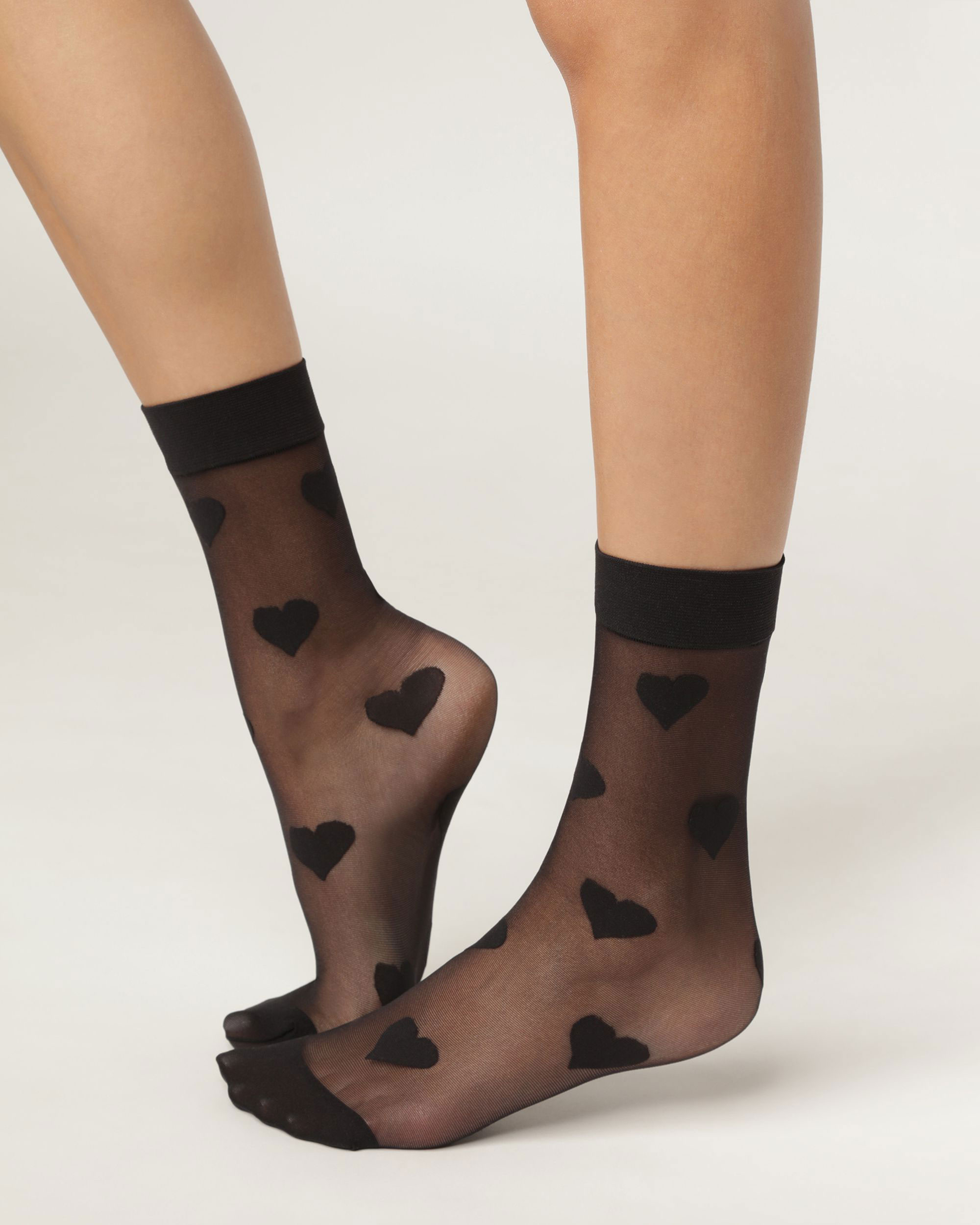 Medias fantasia dim style as cœurs - Negro Negro-1