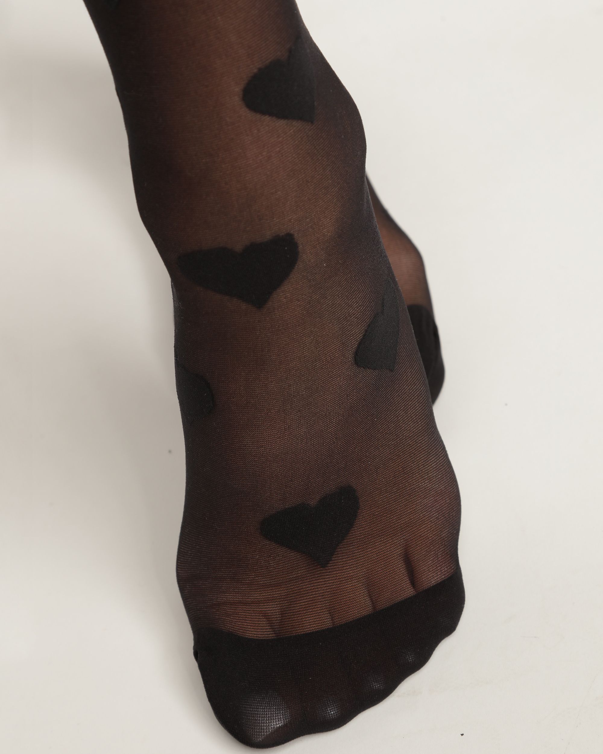 Medias fantasia dim style as cœurs - Negro Negro-2