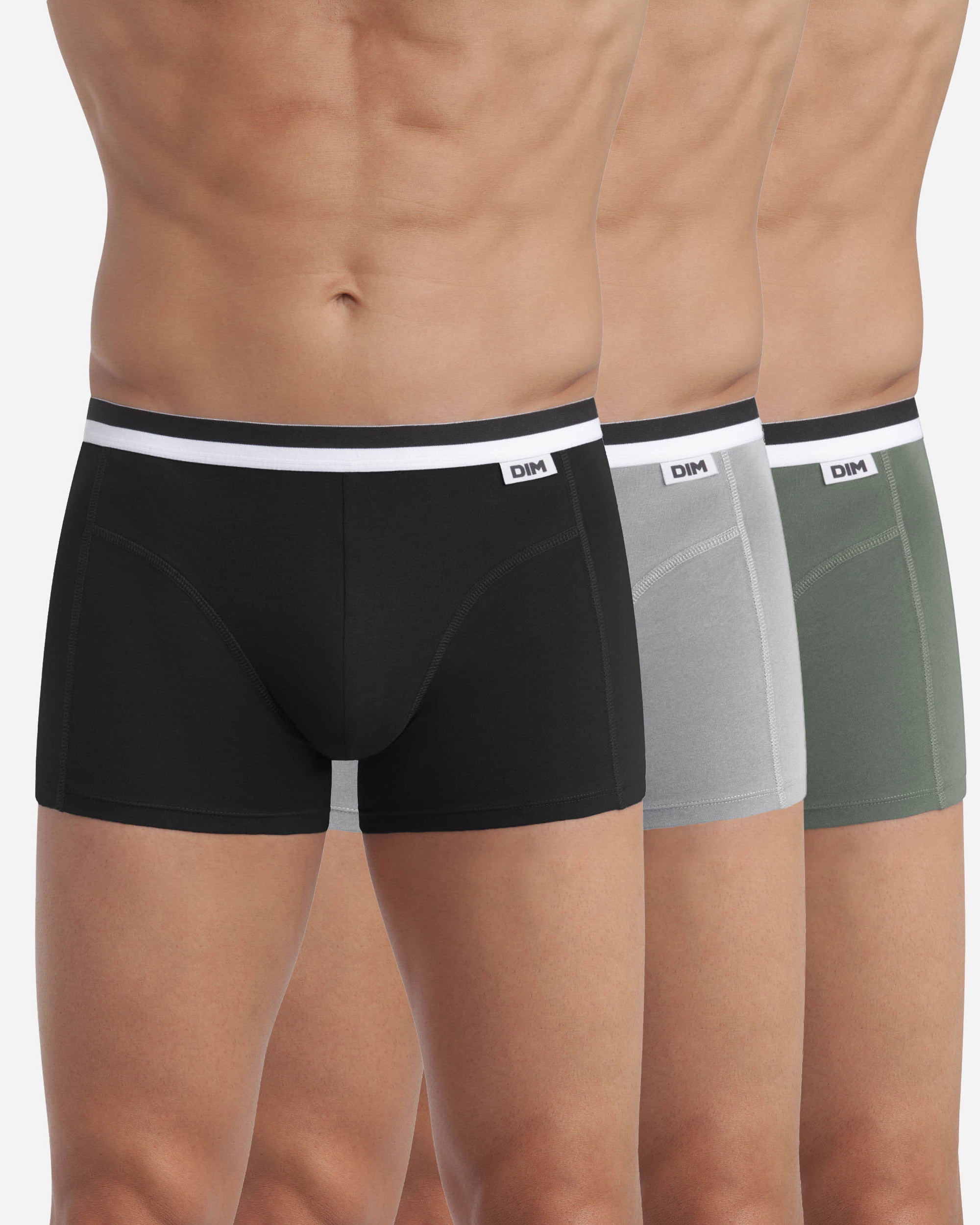 Pack de tres bóxers unno-dim basic 3 boxer algodón elástico - Multicolor Multicolor-1