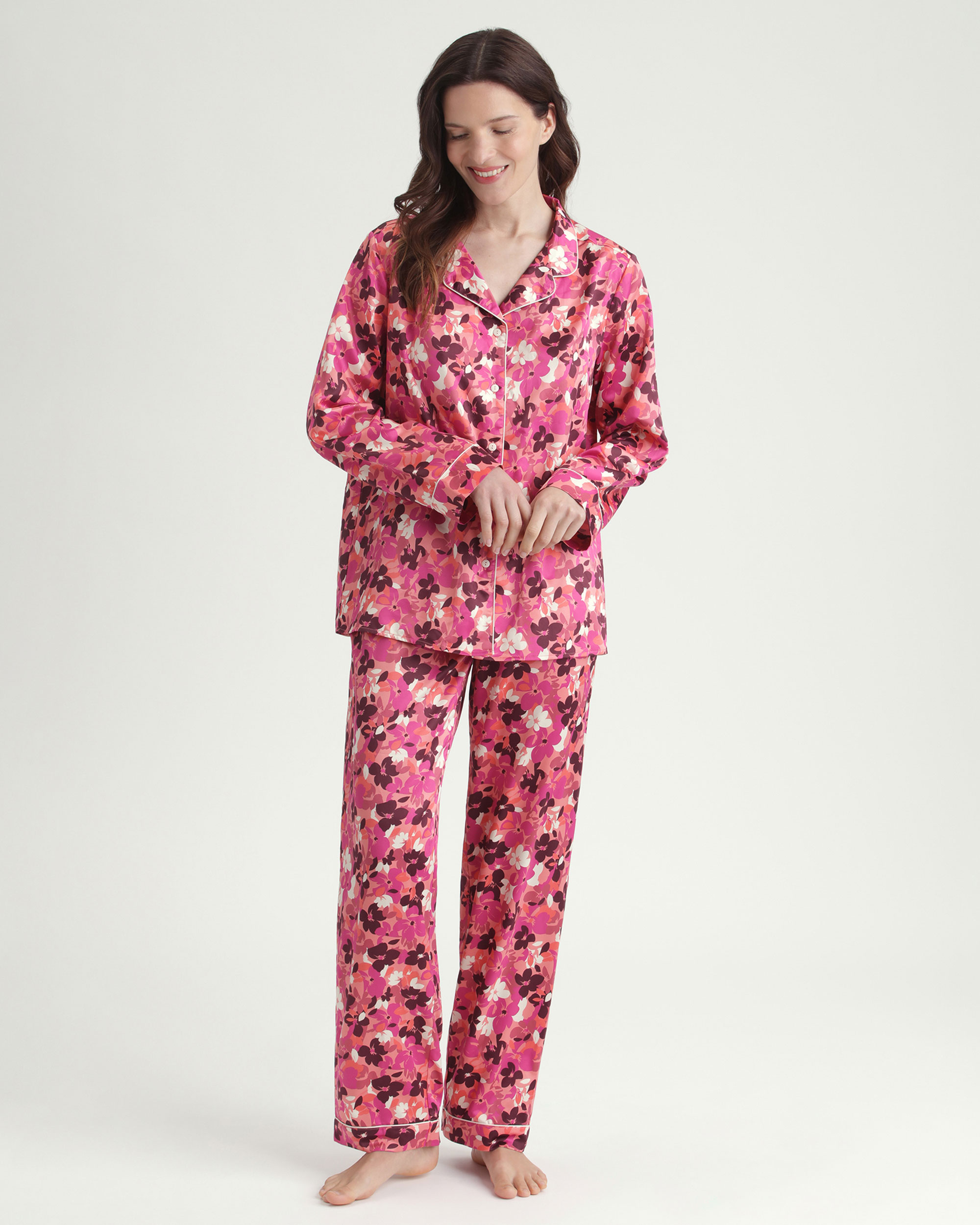 Pijama de mujer largo de satén