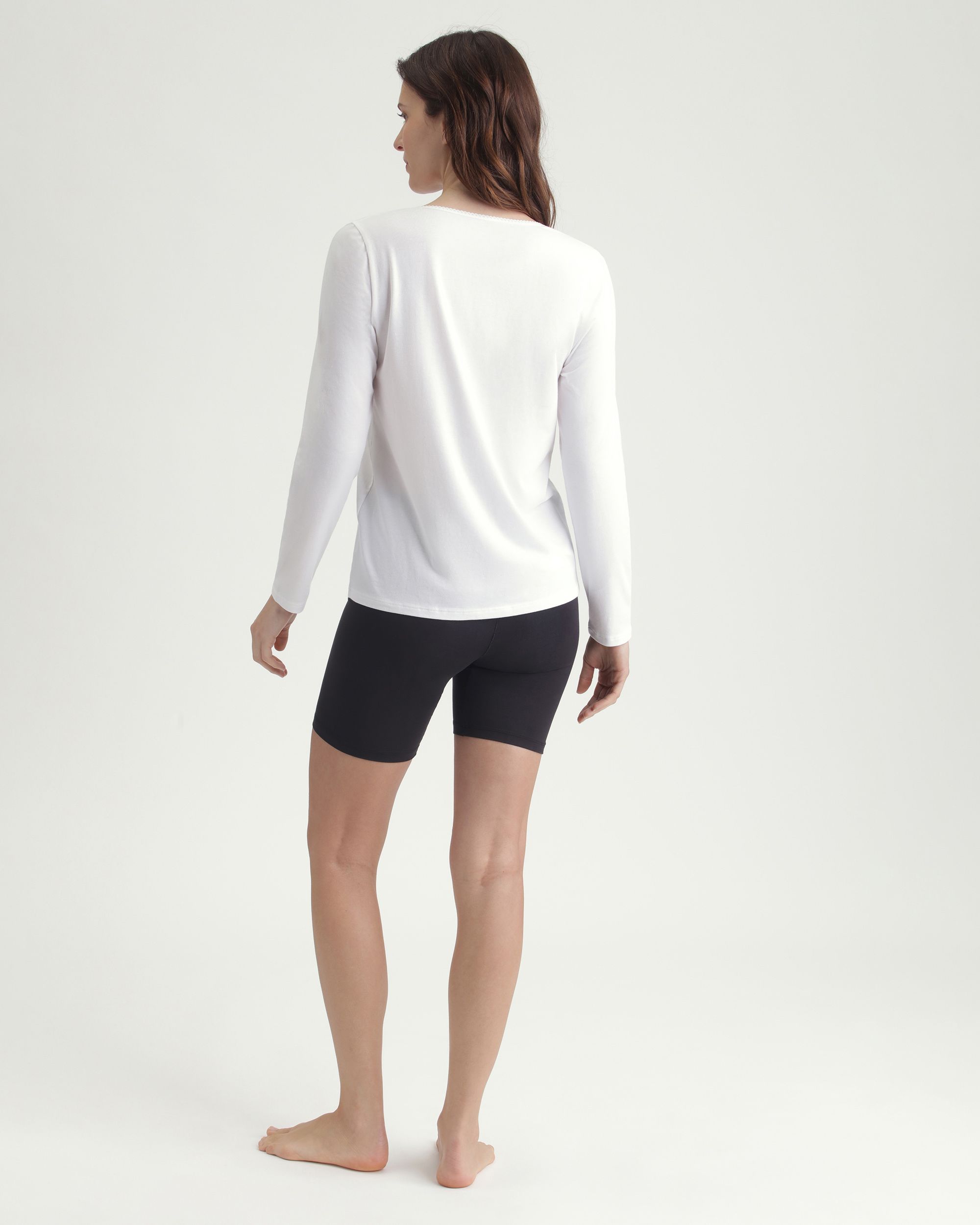 Camiseta térmica mujer manga larga - Dim - Blanco Blanco-2