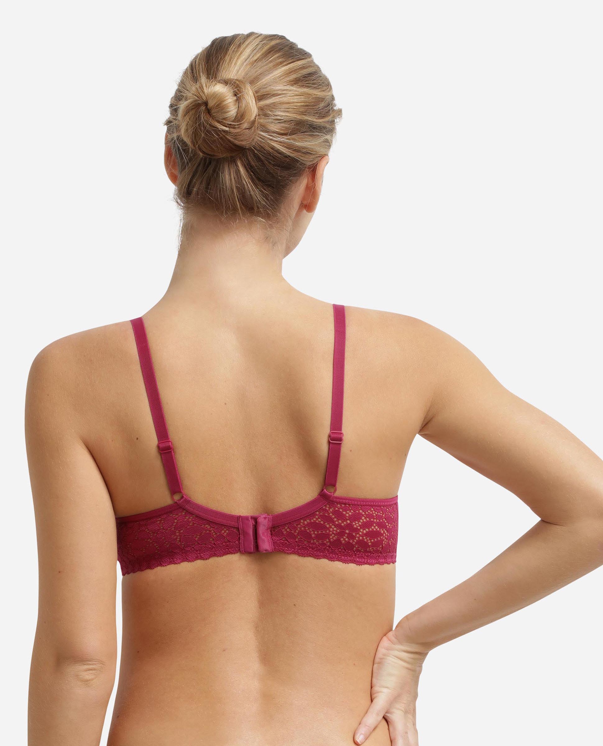 Sujetador con aro de encaje floral daily dentelle - Dim - Morado Morado-2