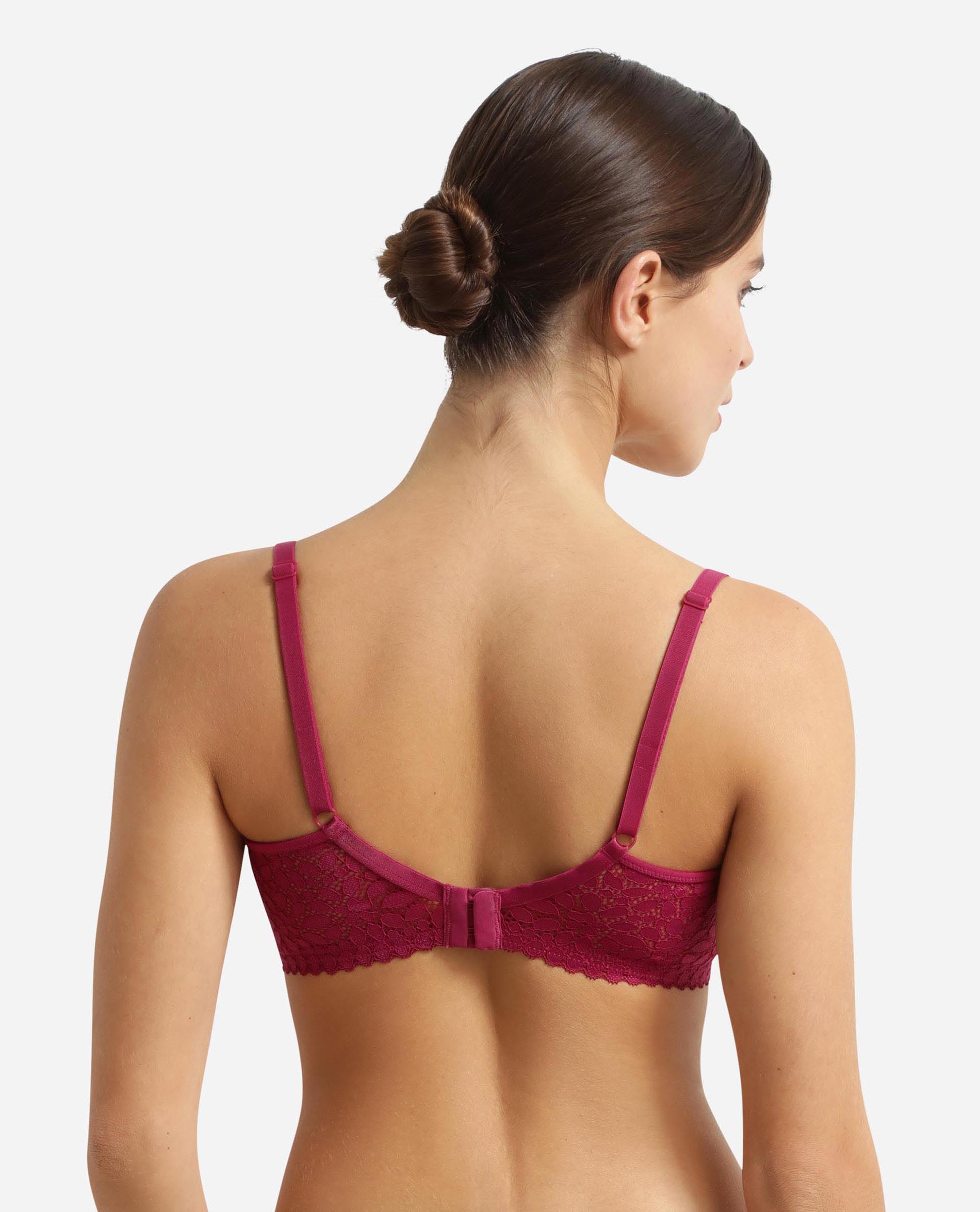 Sujetador sin aro de encaje floral daily dentelle - Dim - Morado Morado-2