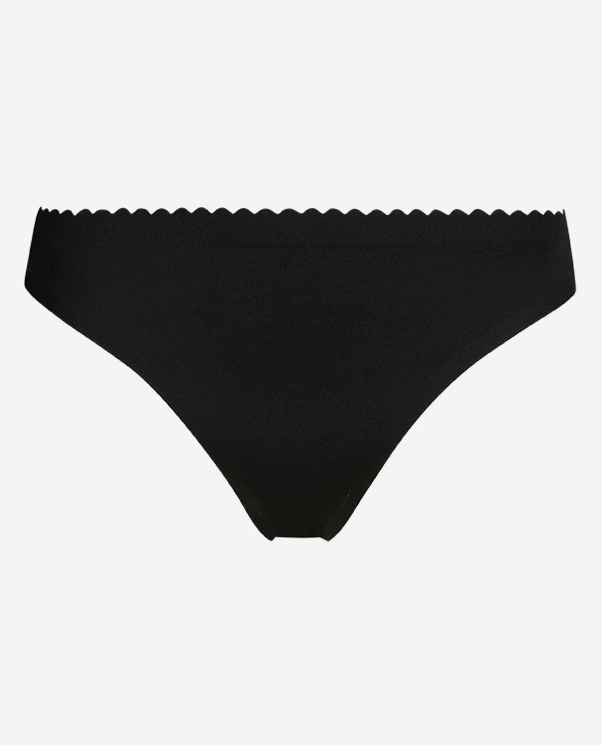 Tanga invisible mezcla de microfibra y malla - Dim - Negro Negro-5