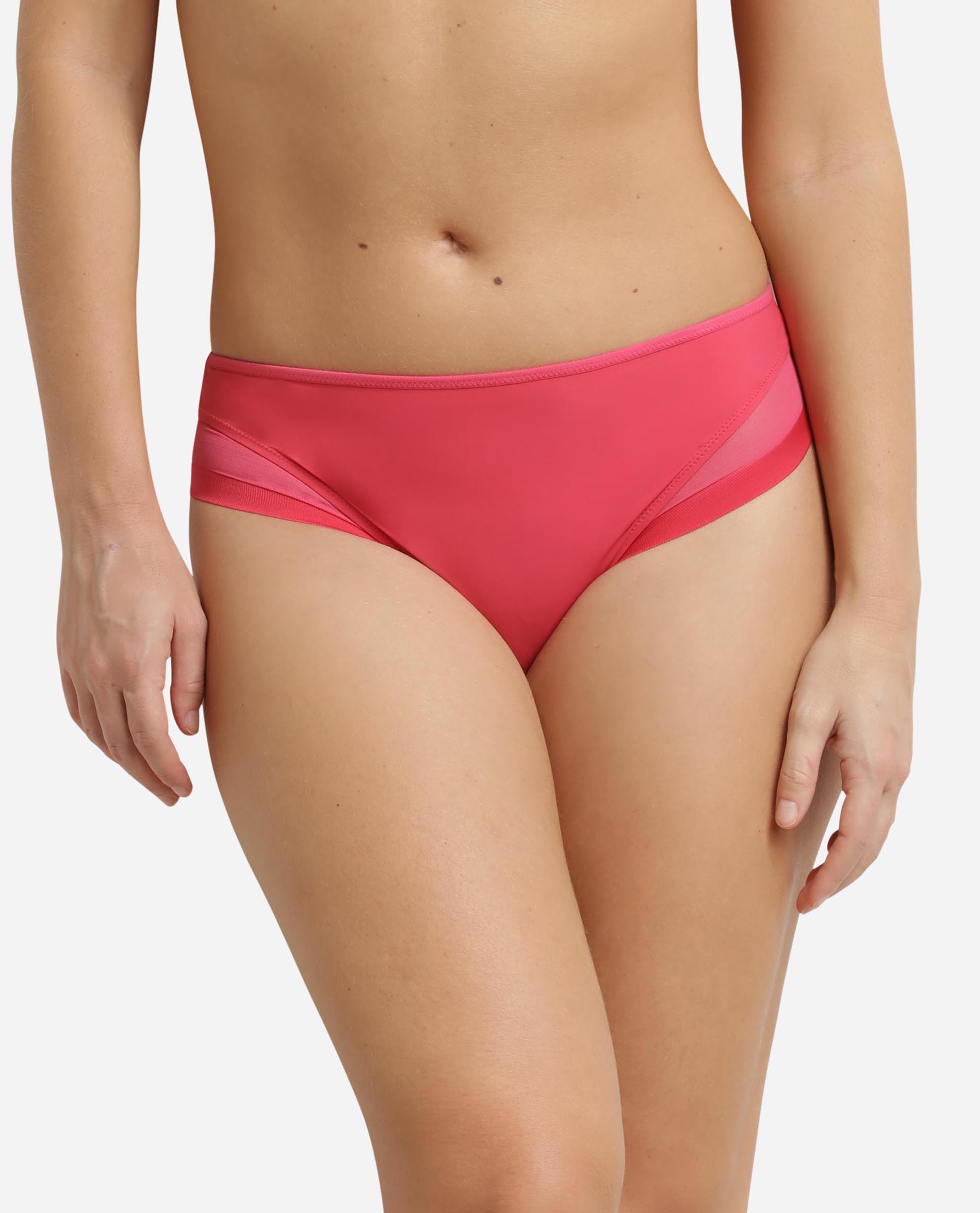 Imagen 0 de Braga clásica de suave microfibra con detalles en malla Fucsia