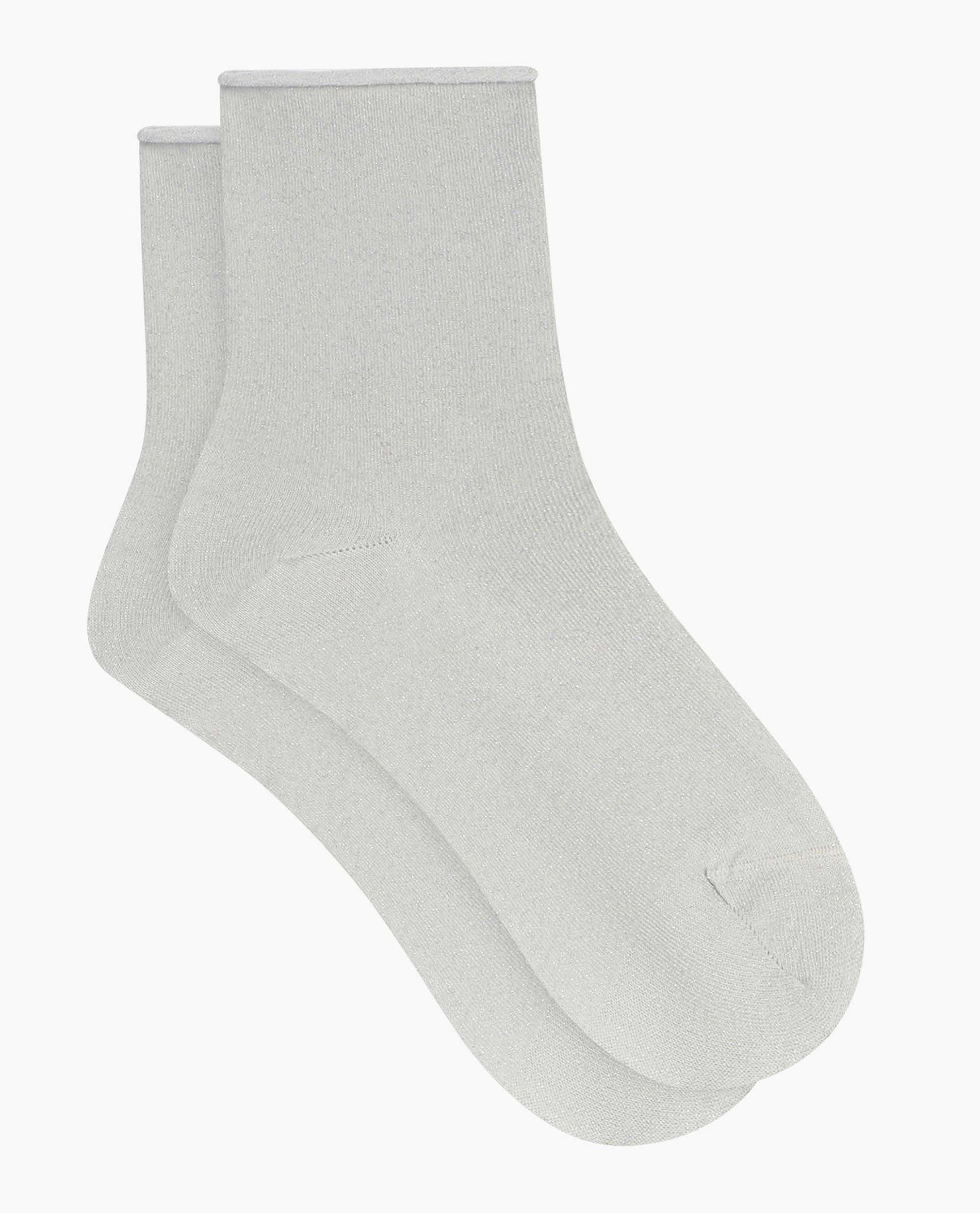 Calcetines tobilleros de mujer con lurex - Dim - Gris claro Gris claro-2