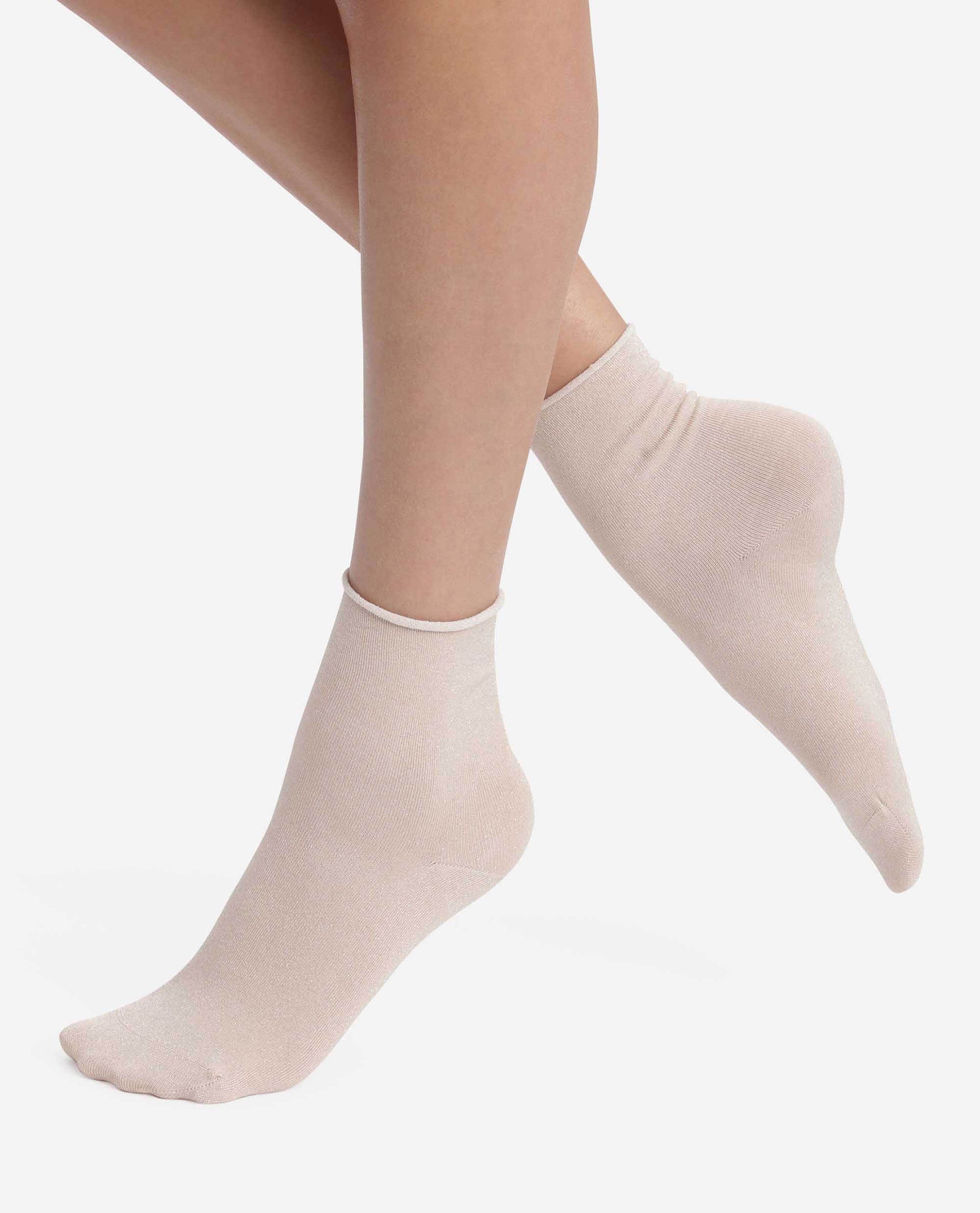 Calcetines tobilleros de mujer con lurex - Dim - Madera natural Madera natural-1