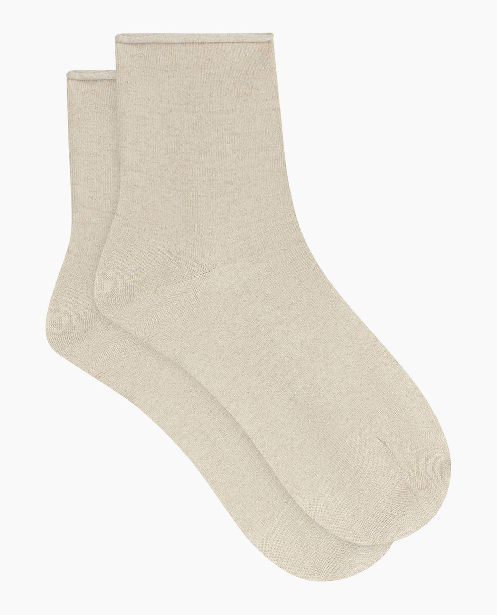 Calcetines tobilleros de mujer con lurex - Dim - Beige Beige-2