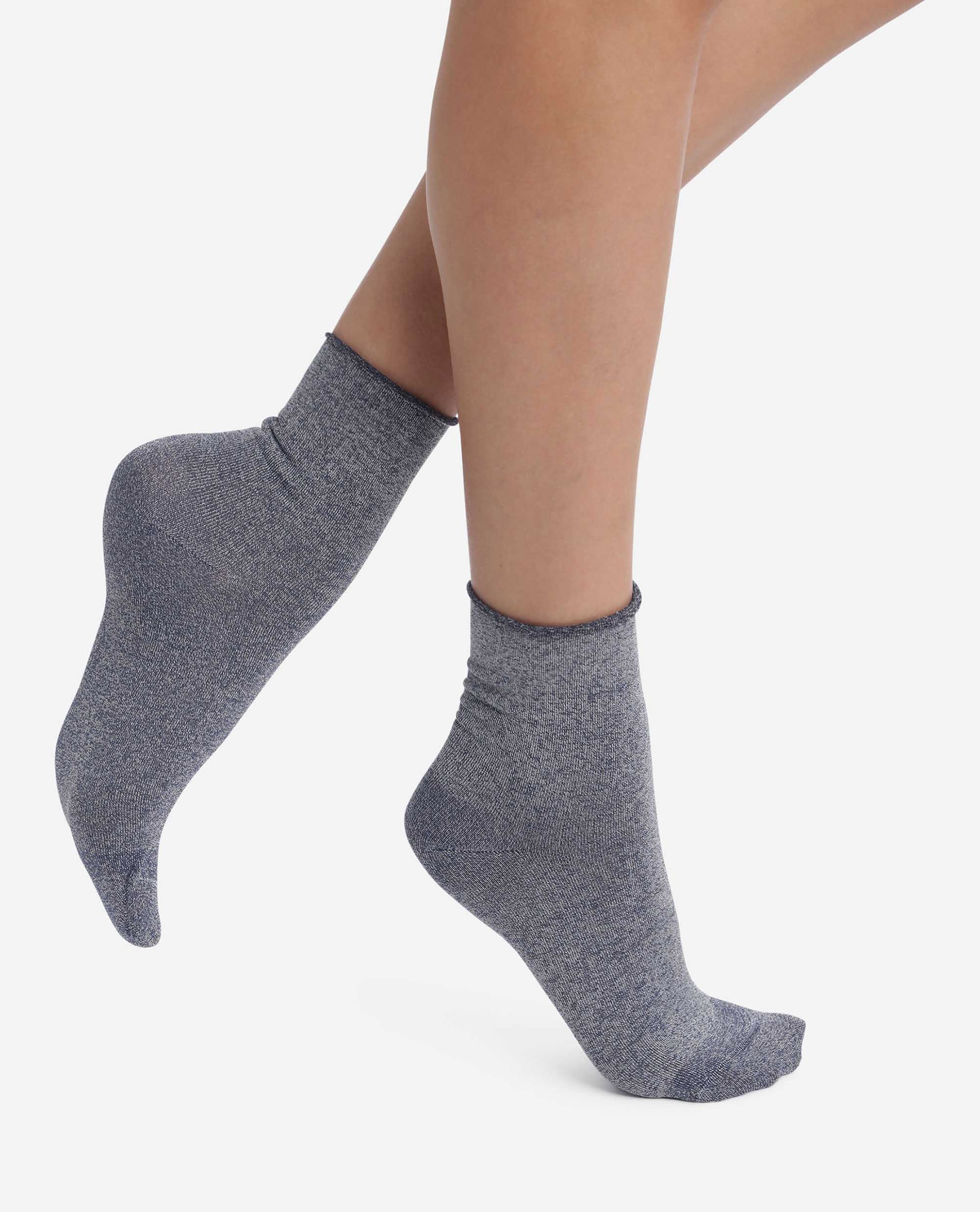 Imagen 0 de Calcetines tobilleros de mujer con lurex Negro