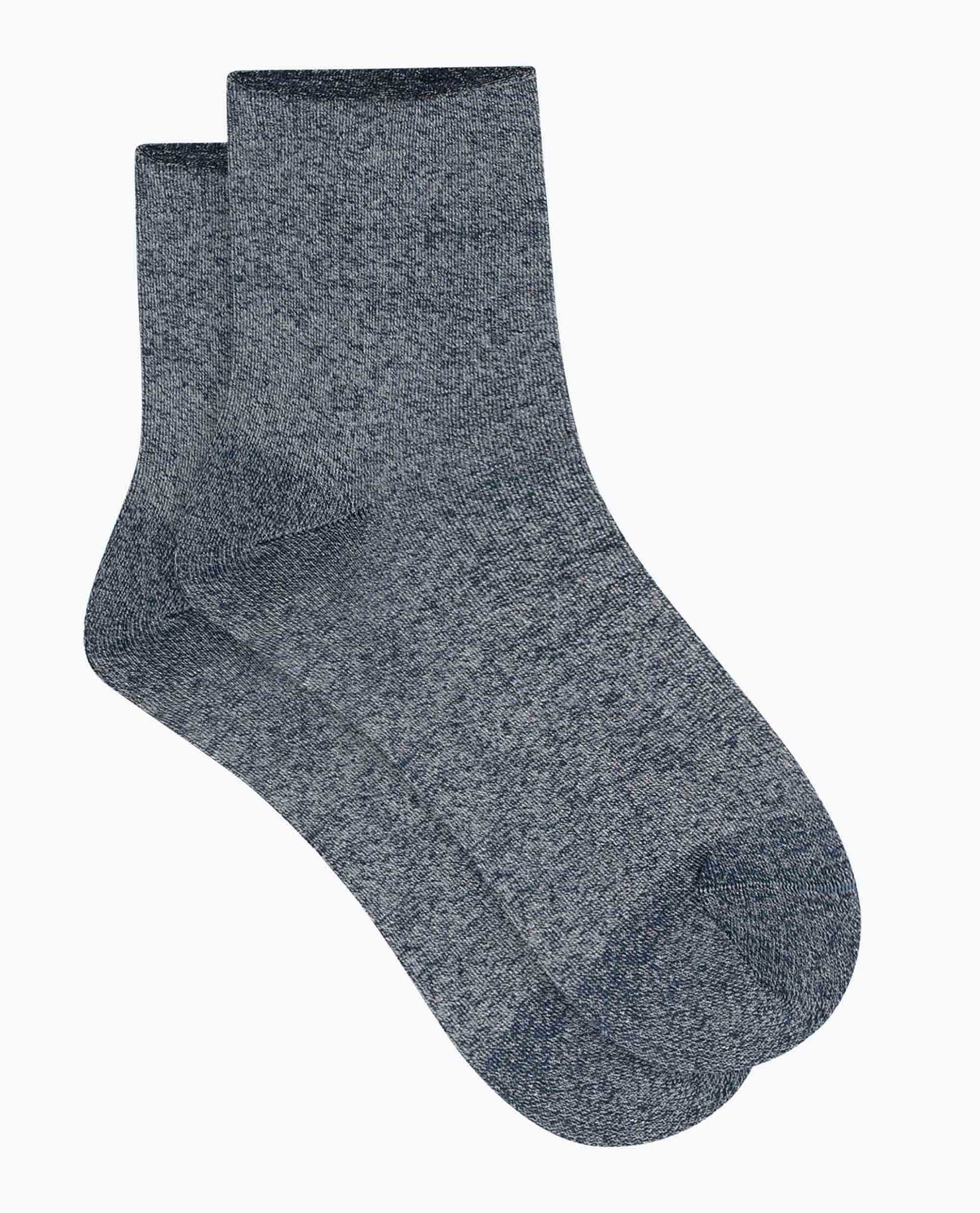 Calcetines tobilleros de mujer con lurex - Dim - Azul marino Azul marino-2