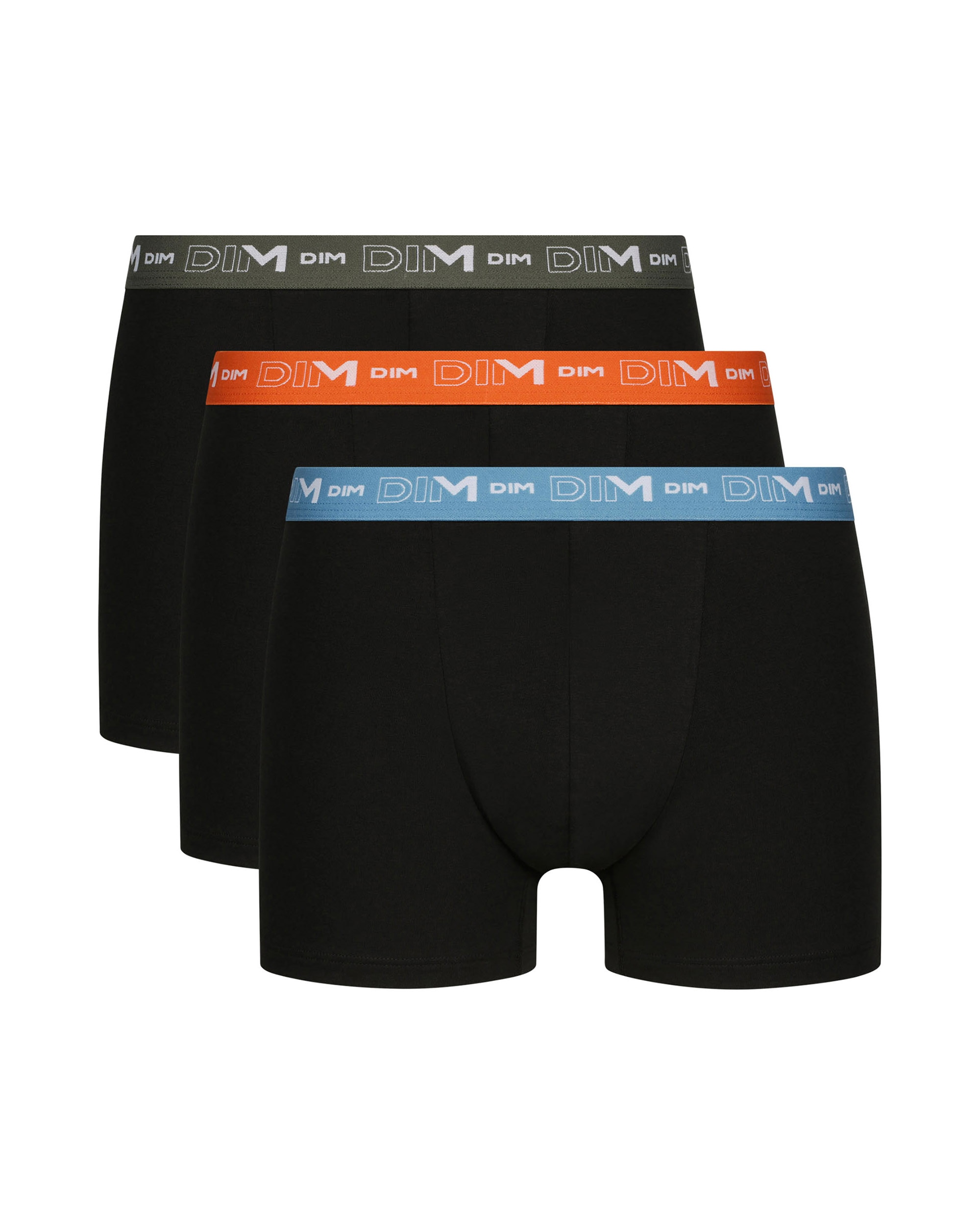 Pack de tres bóxers algodón elástico básico y cómodo dim coton stretch - Multicolor Multicolor-3