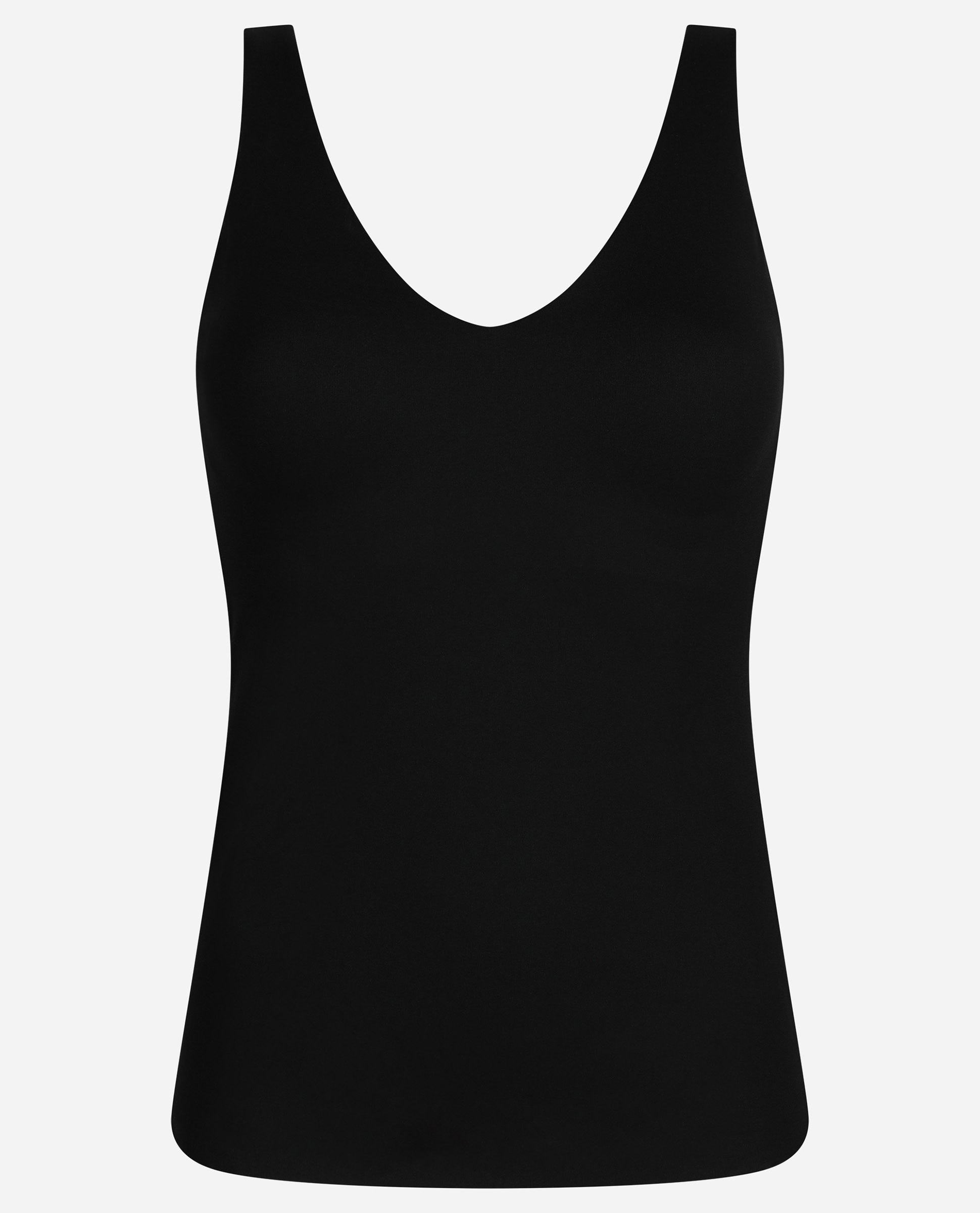 Camiseta interior básica invisible sin mangas de microfibra - Dim - Negro Negro-5