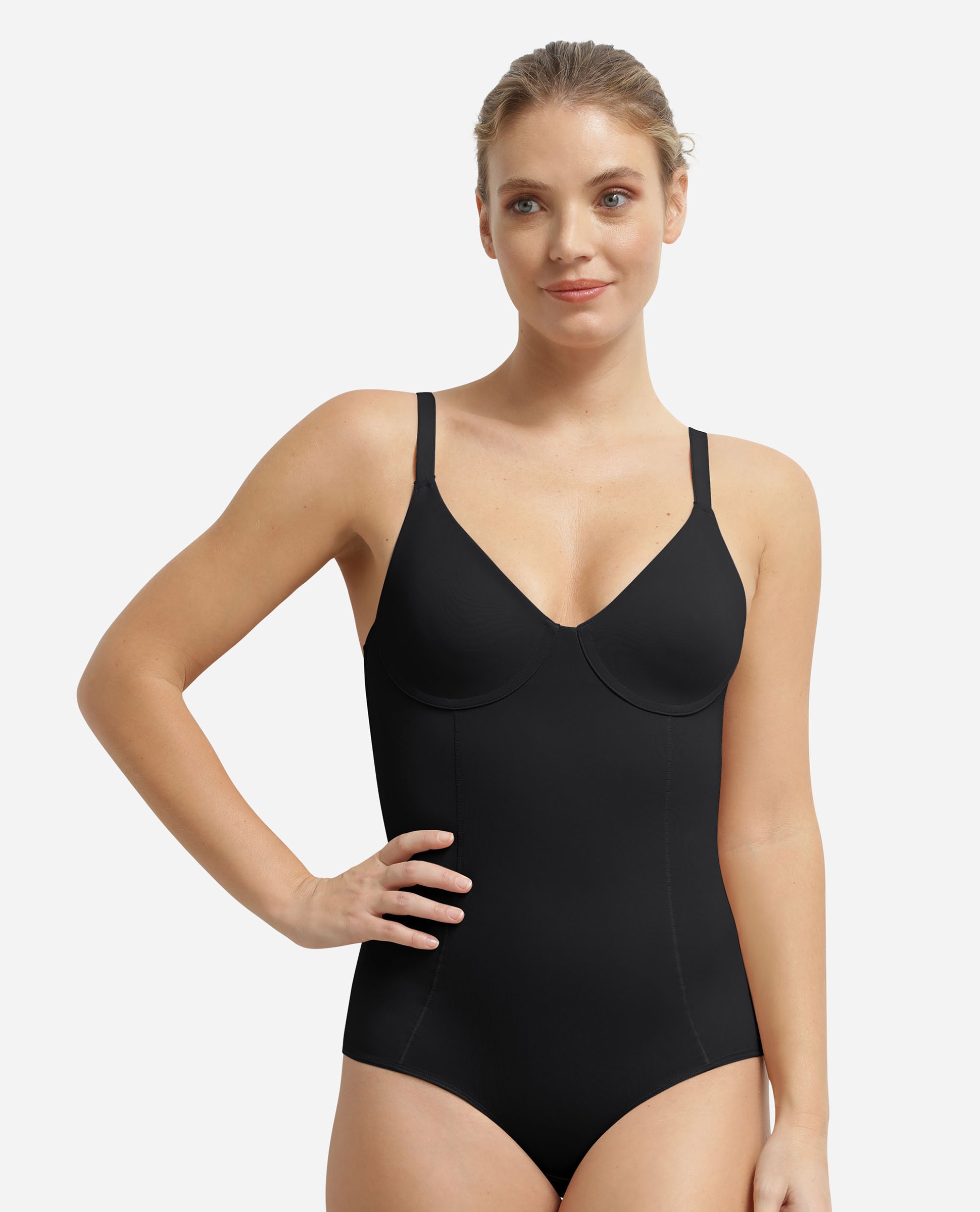 Body moldeador invisible de mujer con sujetador incorporado - Dim - Negro Negro-1