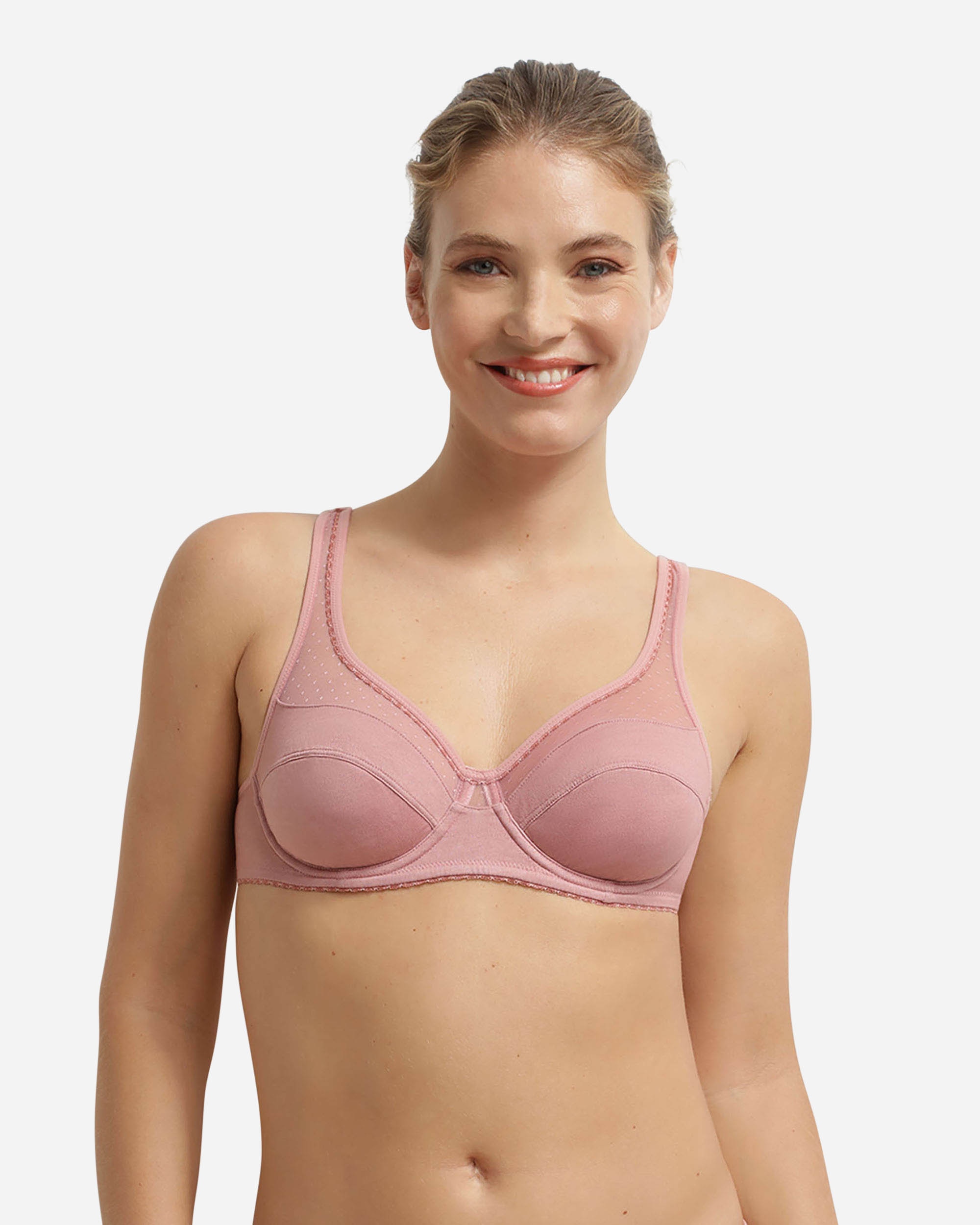 Imagen 0 de Sujetador con aro de algodón orgánico generous Rosa pastel