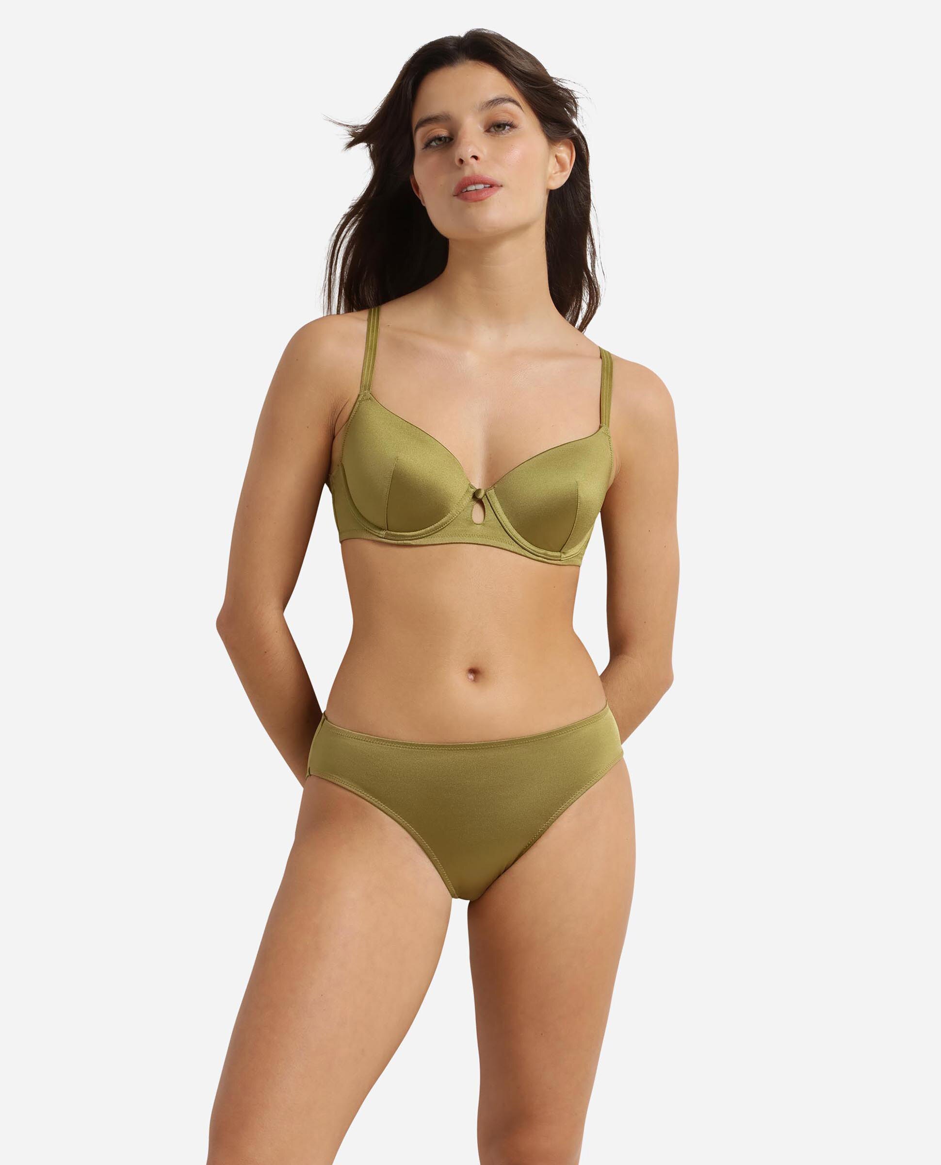 Braga clásica de mujer en tejido suave con efecto luminoso - Dim - Verde Oliva Verde Oliva-3