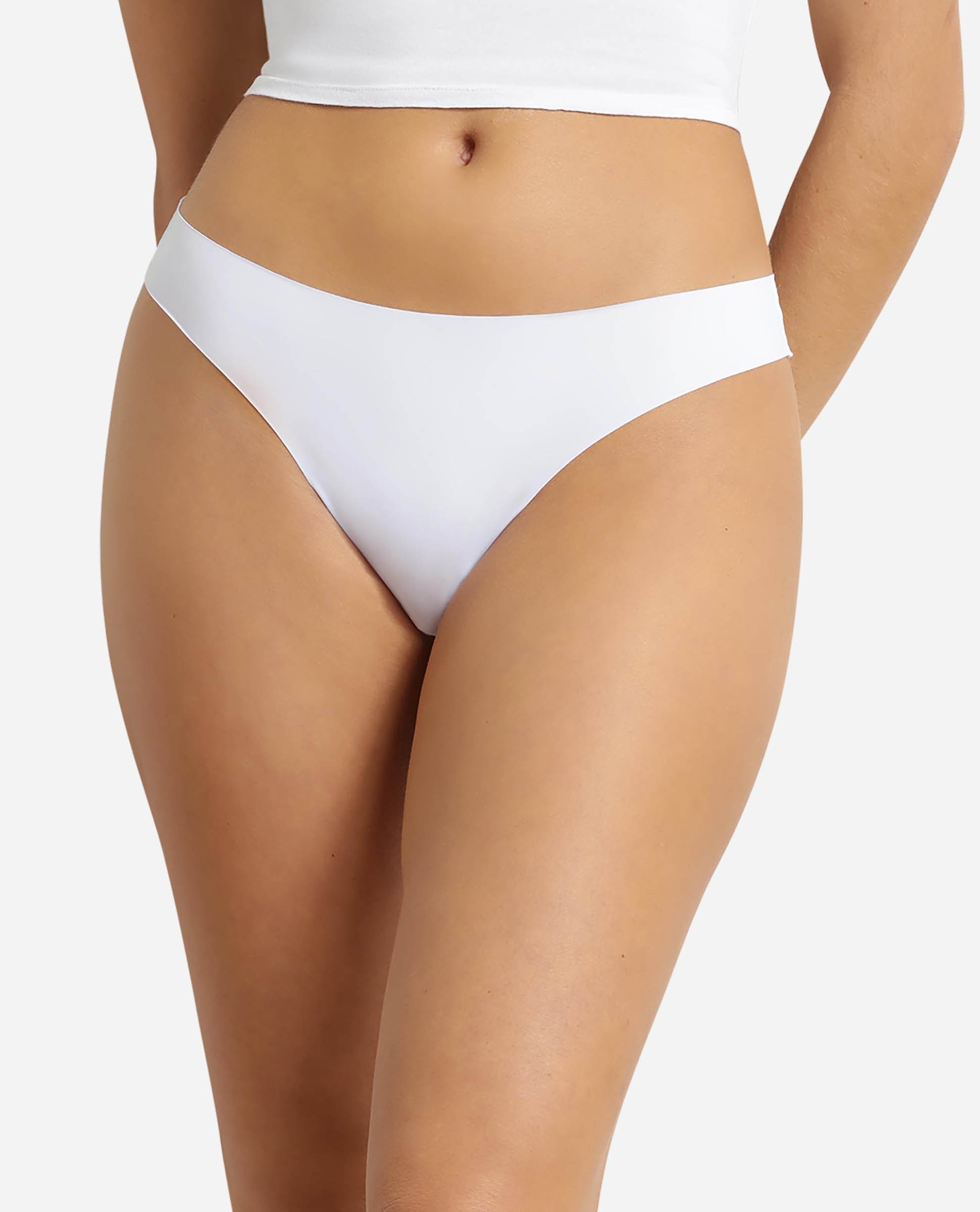 Imagen 0 de Tanga invisible para mujer en microfibra Blanco