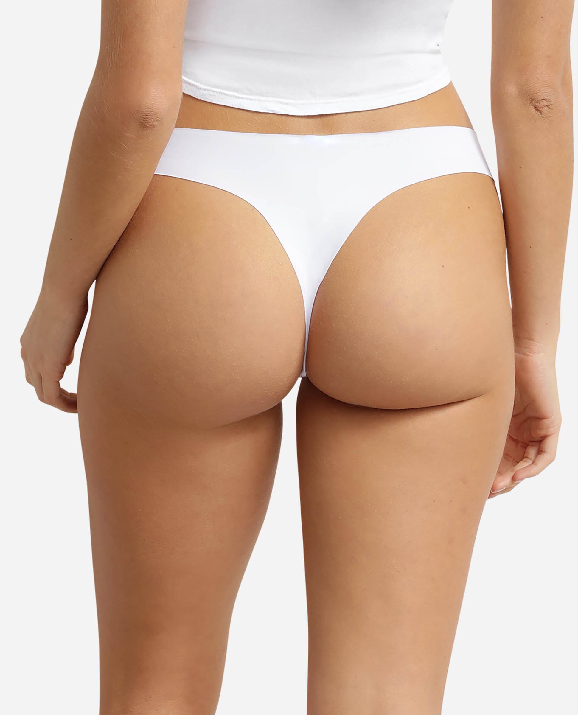 Tanga invisible para mujer en microfibra - Dim - Blanco Blanco-2