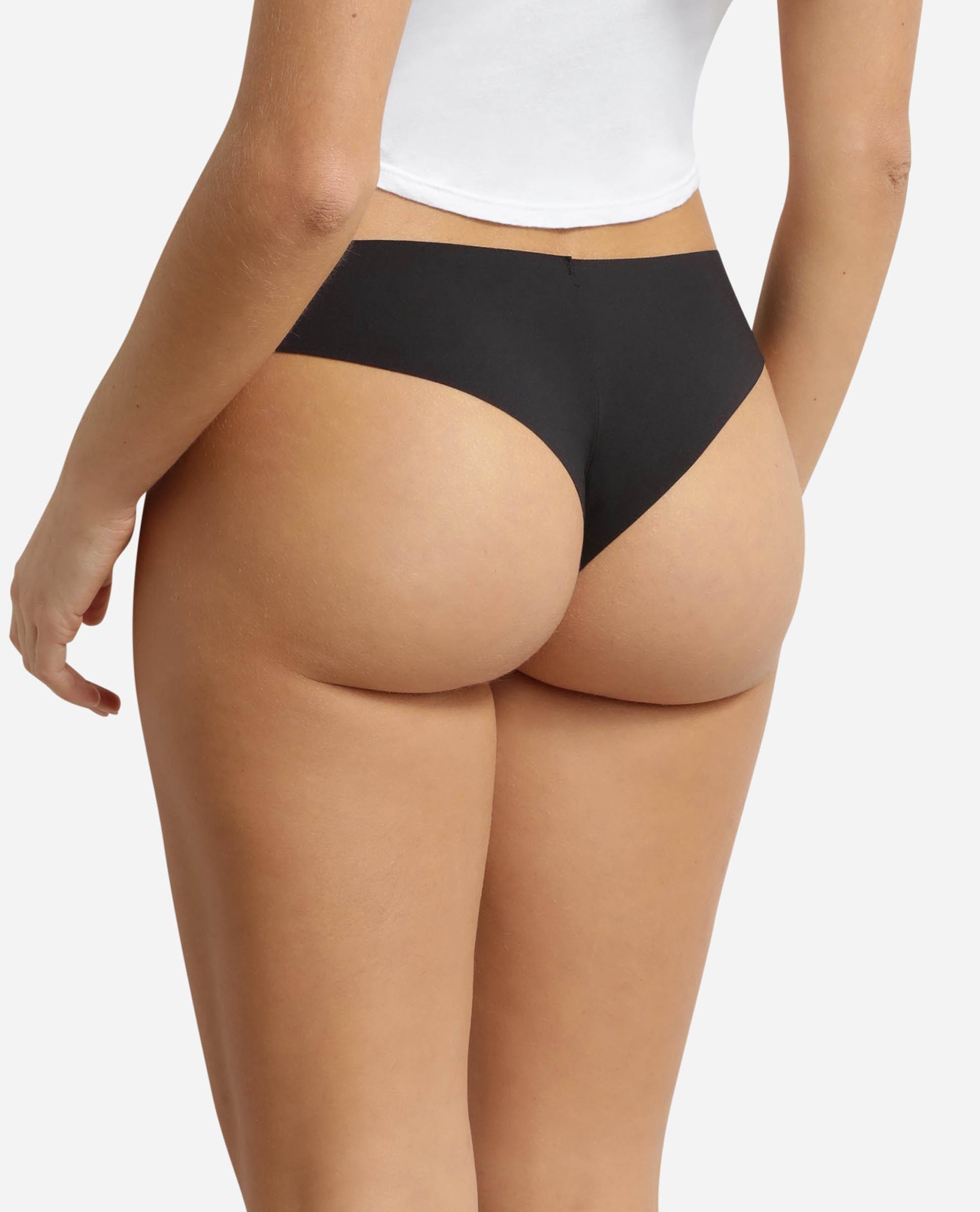 Braga invisible brasileña para mujer en microfibra - Dim - Negro Negro-2