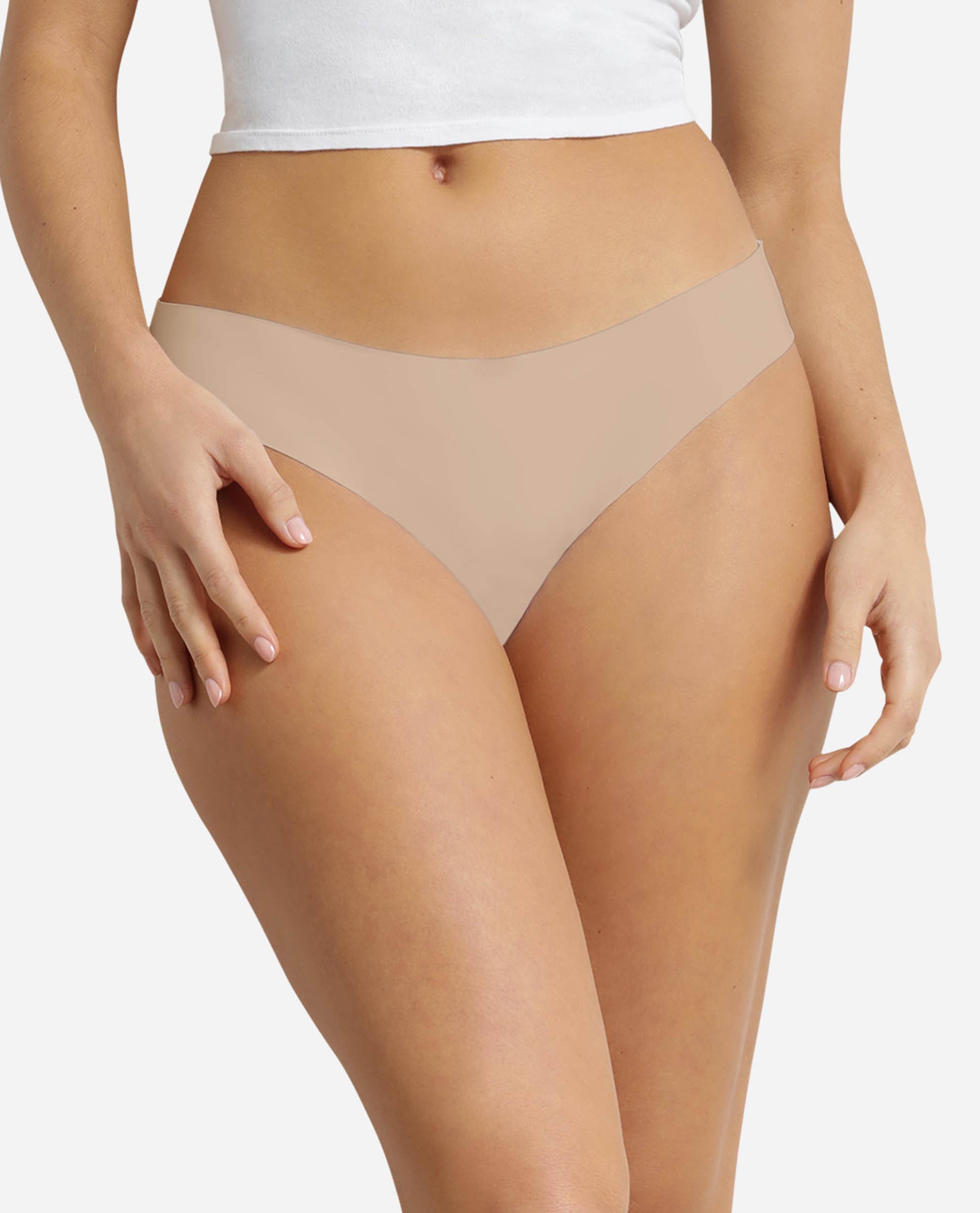 Imagen 0 de Braga invisible brasileña para mujer en microfibra Natural