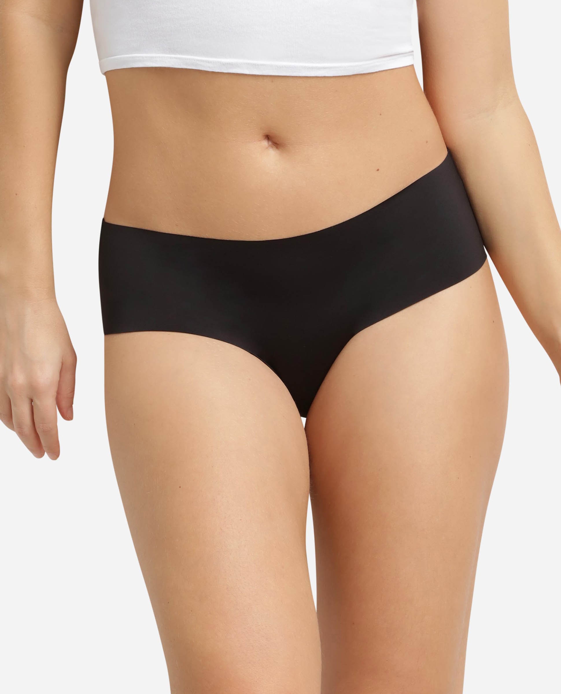 Bragas de cintura alta invisibles para mujer en microfibra - Dim - Negro Negro-1