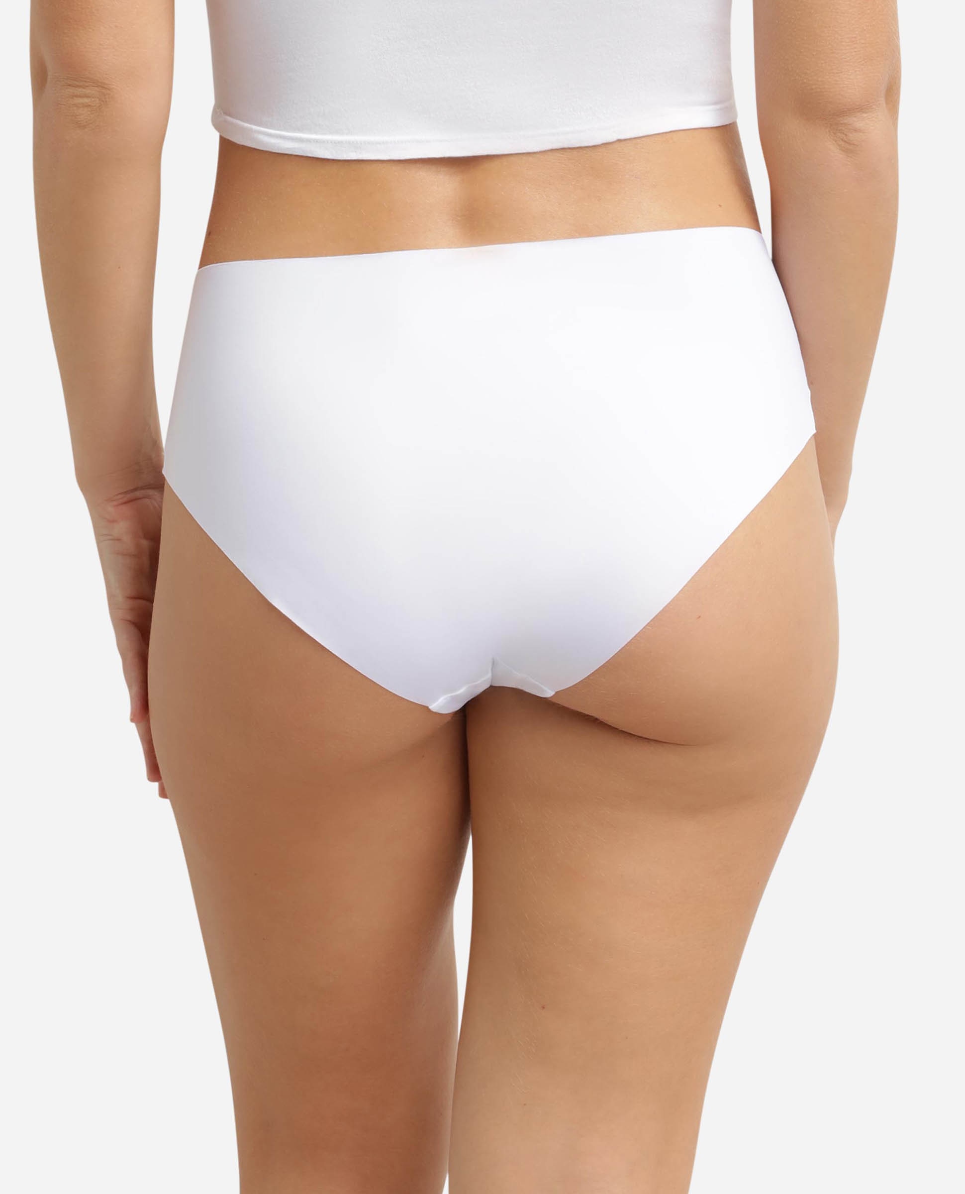 Bragas de cintura alta invisibles para mujer en microfibra - Dim - Blanco Blanco-2