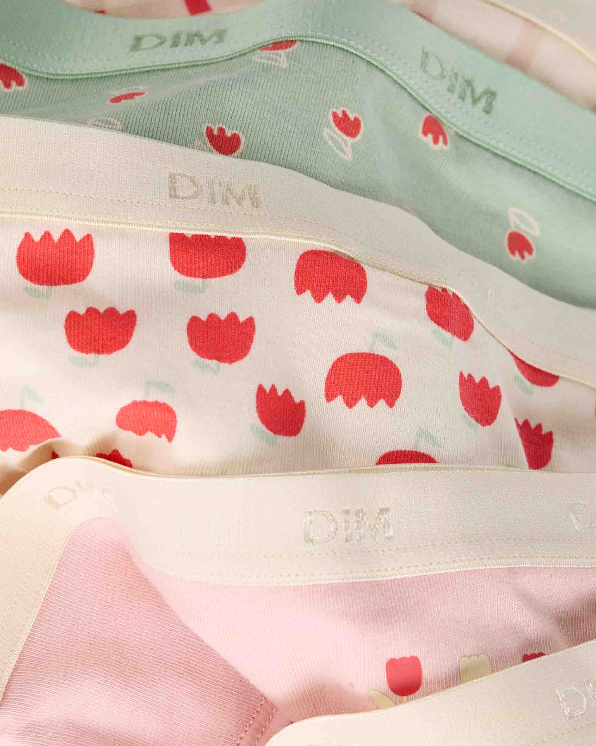 Pack de 5 bragas para niña estampadas en algodón elástico - Dim - Multicolor Multicolor-2