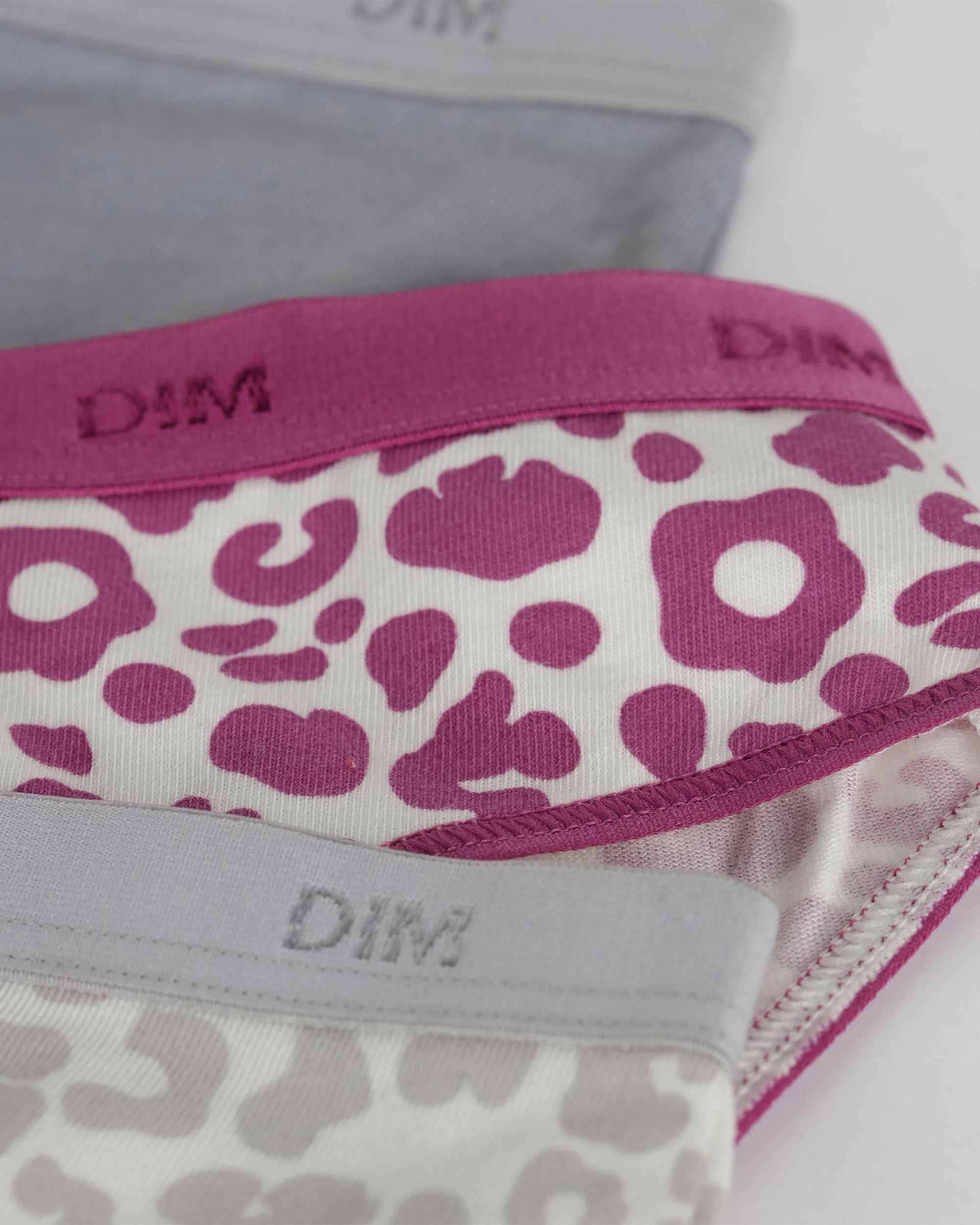 Pack de 3 bragas para niña estampadas en algodón elástico - Dim - Multicolor Multicolor-2