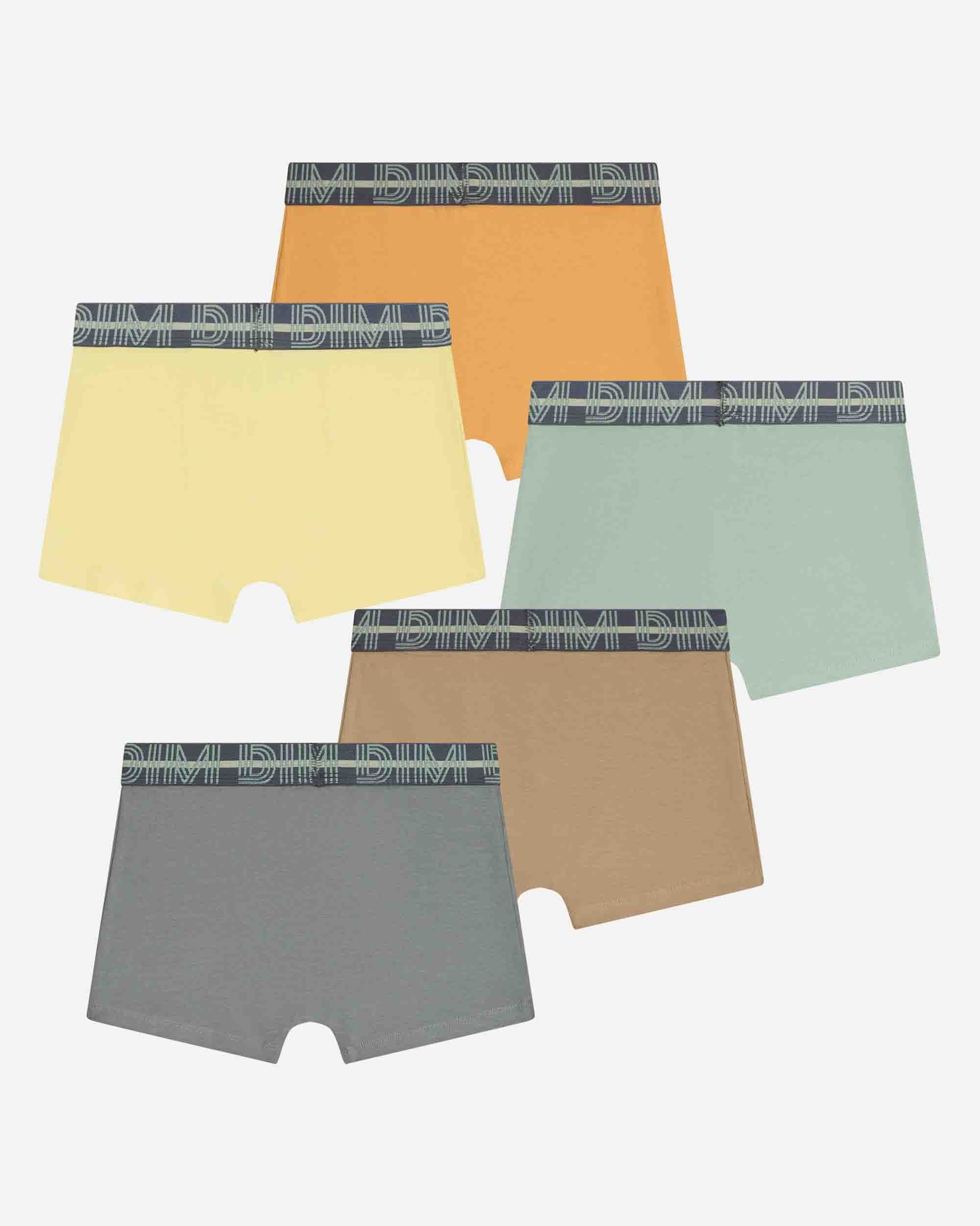 Pack de 5 bóxers para niño de algodón elástico - Dim - Multicolor Multicolor-3