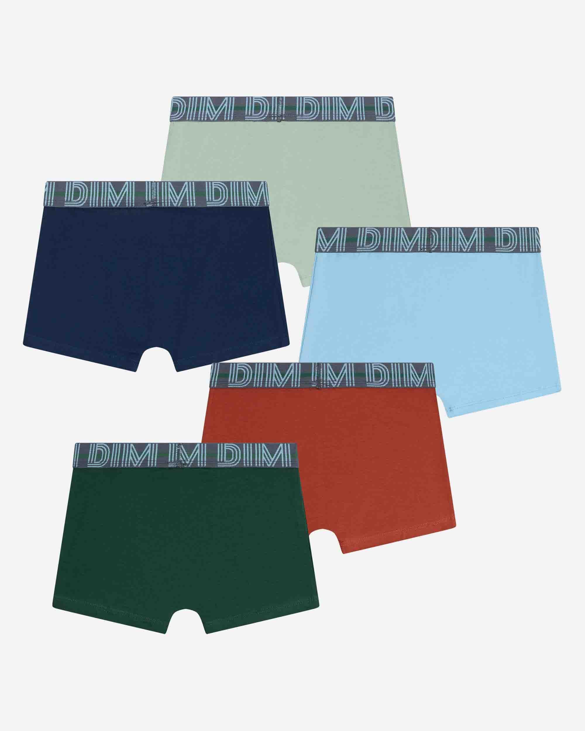 Pack de 5 bóxers para niño de algodón elástico - Dim - Multicolor Multicolor-2