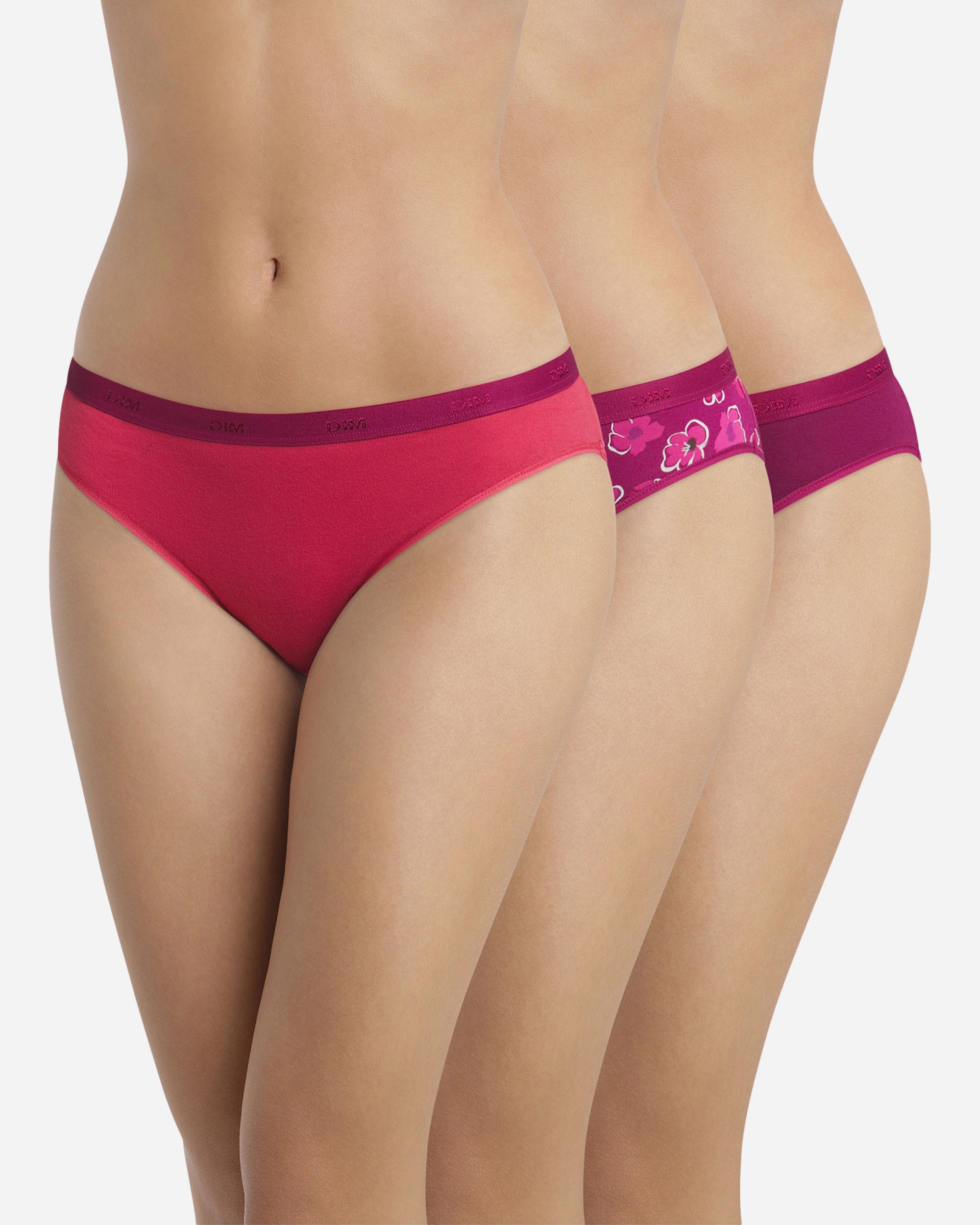 Pack de 3 bragas de algodón elástico estampadas - Dim - Multicolor Multicolor-1