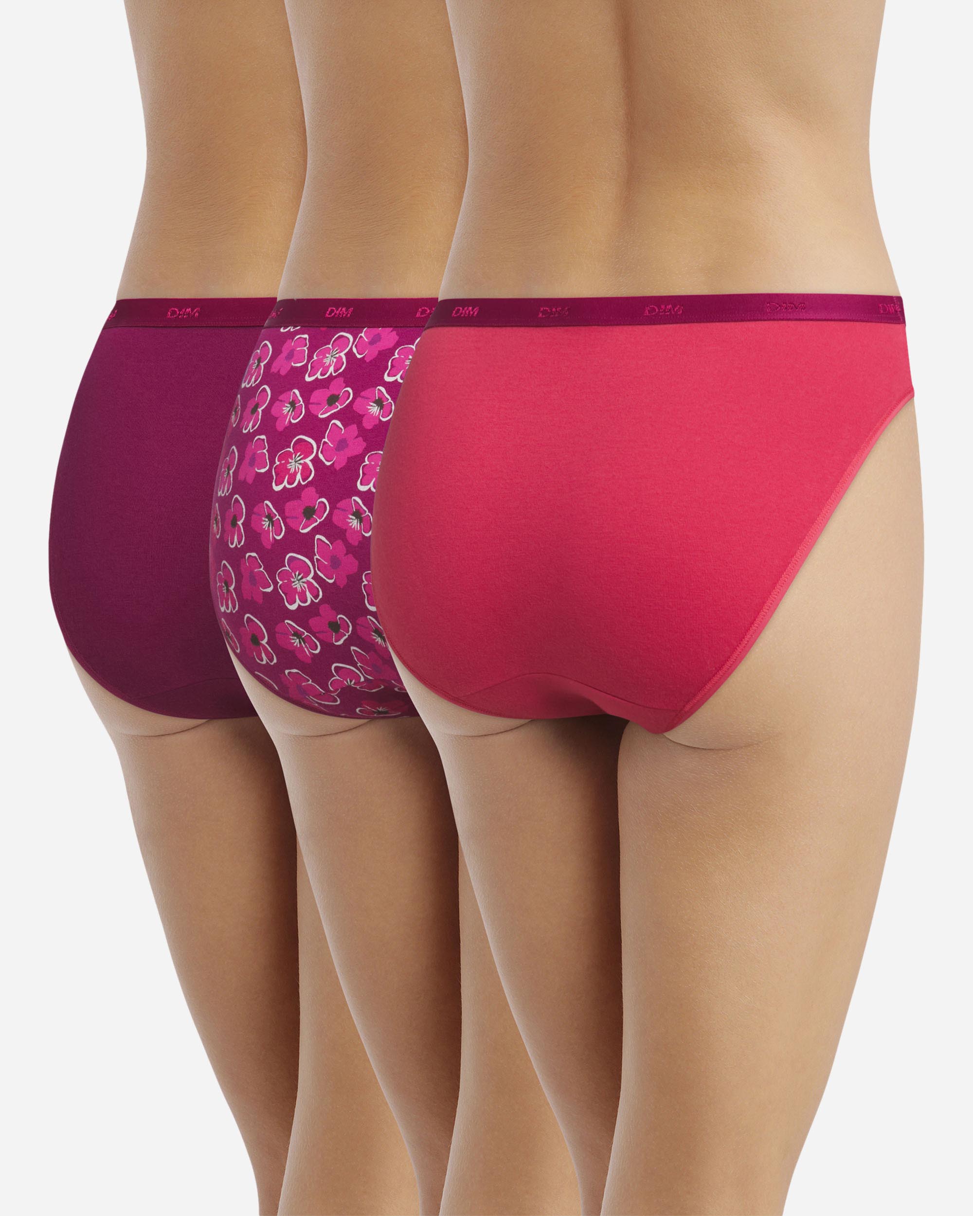 Pack de 3 bragas de algodón elástico estampadas - Dim - Multicolor Multicolor-2