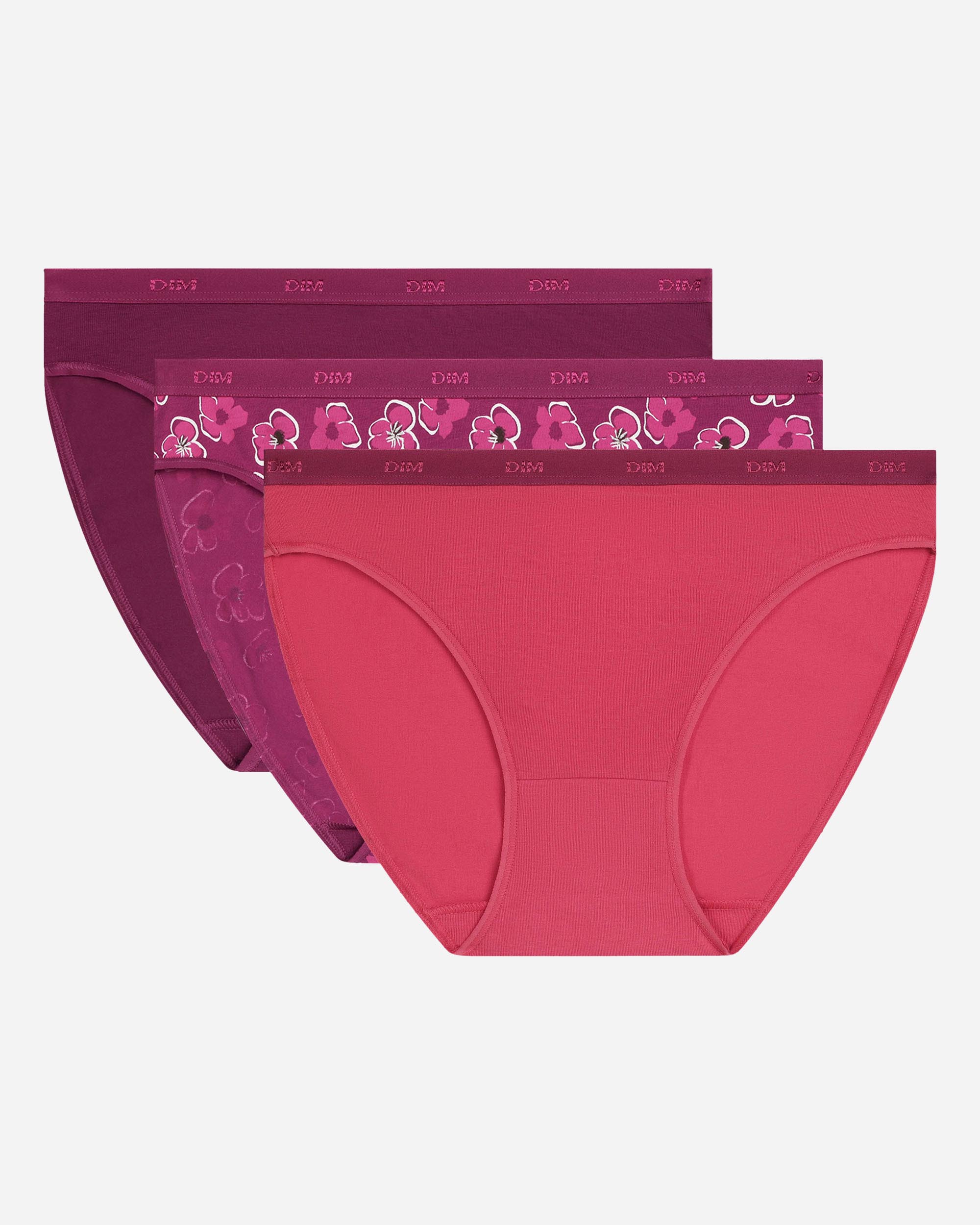 Pack de 3 bragas de algodón elástico estampadas - Dim - Multicolor Multicolor-4