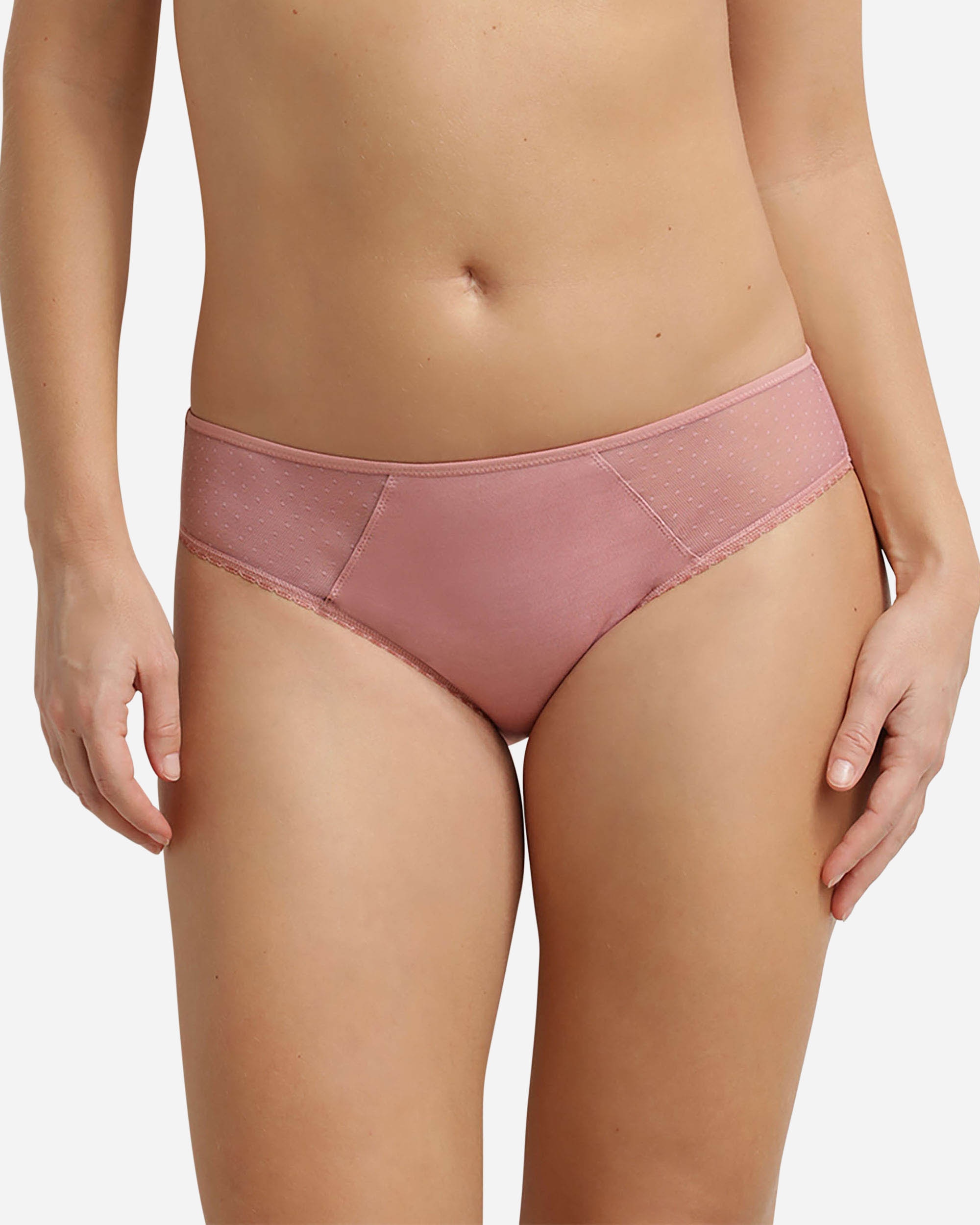 Braga clásica generous de algodón orgánico con costados de malla - Dim - Rosa pastel Rosa pastel-1