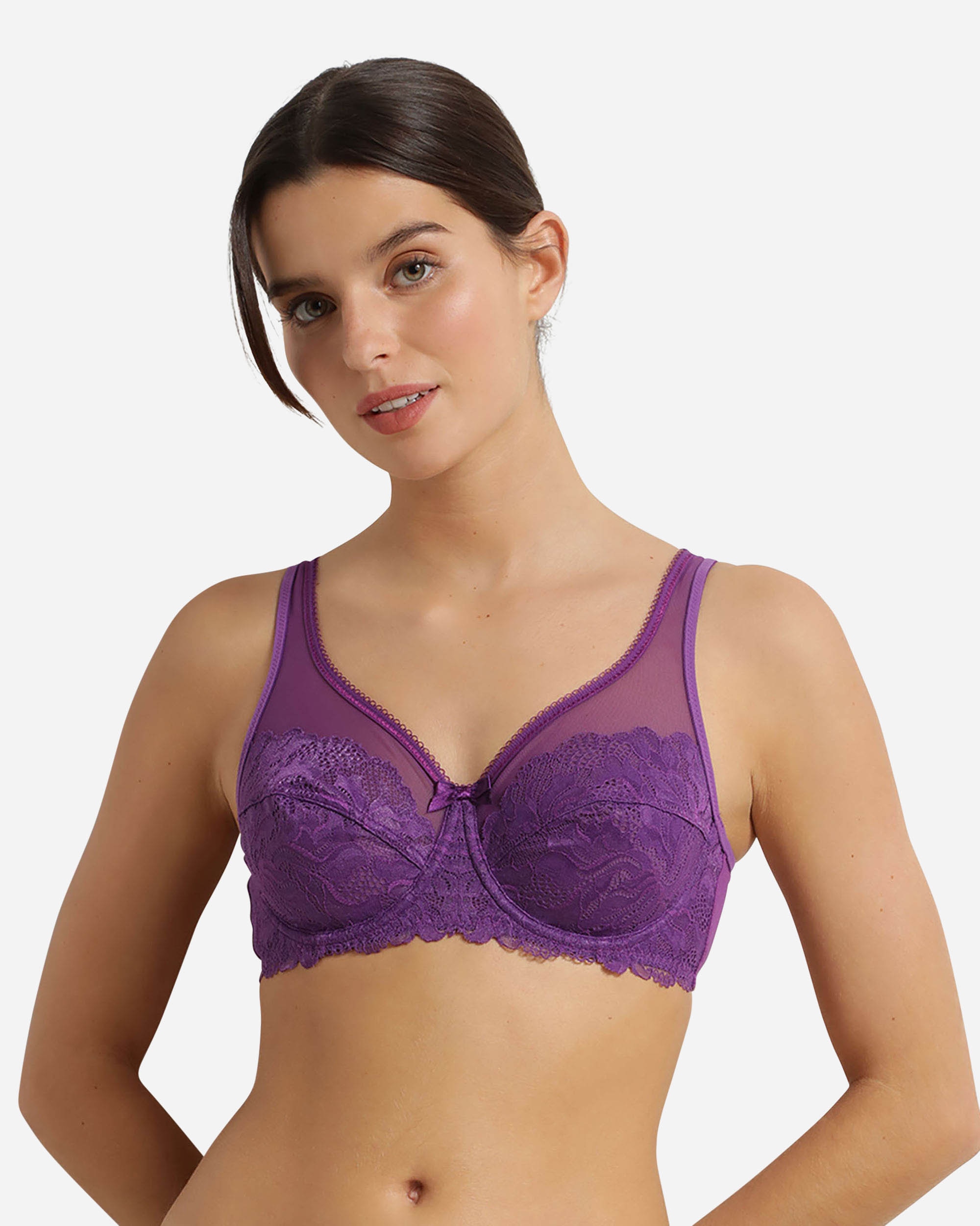 Imagen 1 de Sujetador con aro de capacidad con encaje generous essentiel - Dim - Violeta Violeta