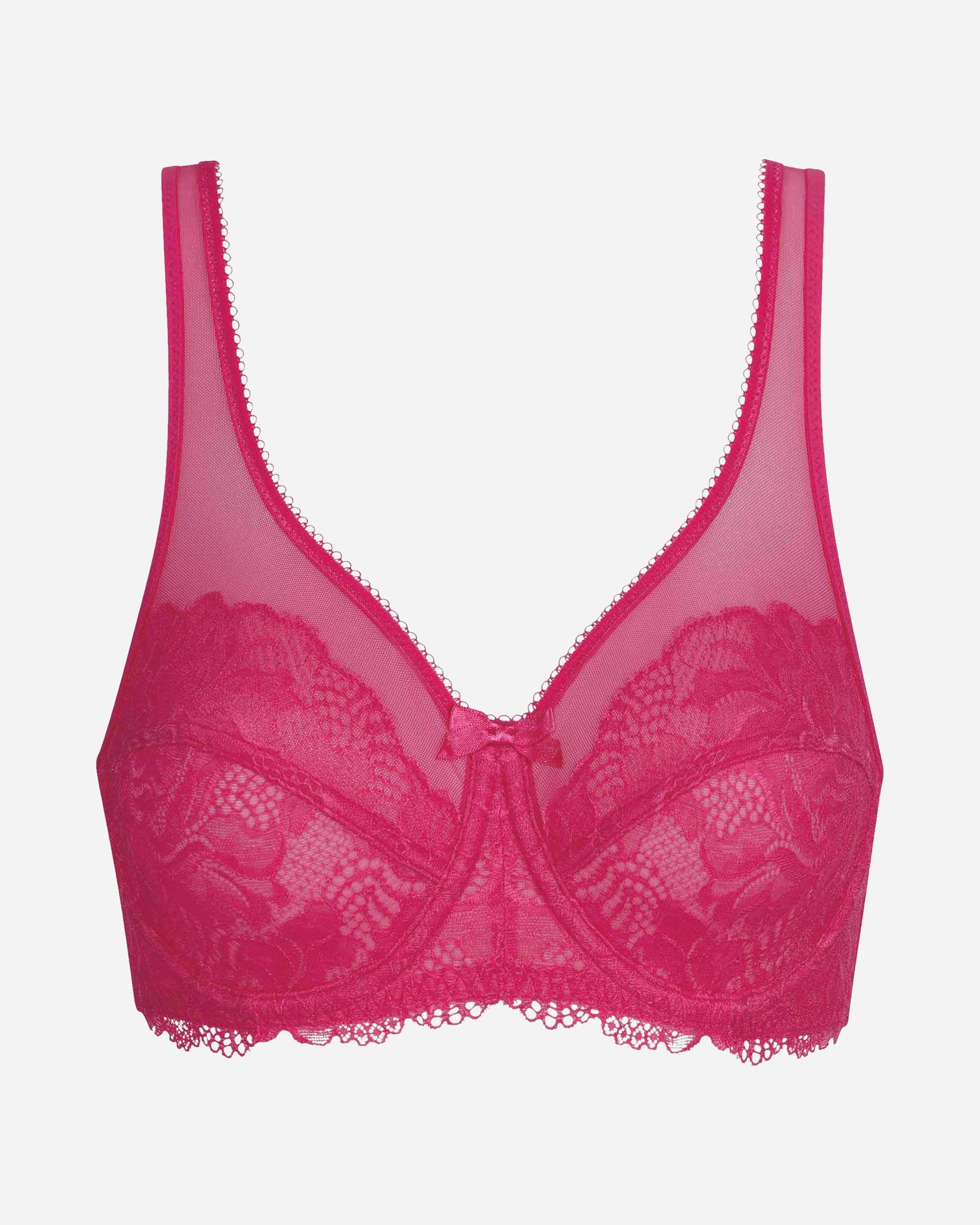 Sujetador con aro de capacidad con encaje generous essentiel - Dim - Rosa Rosa-5