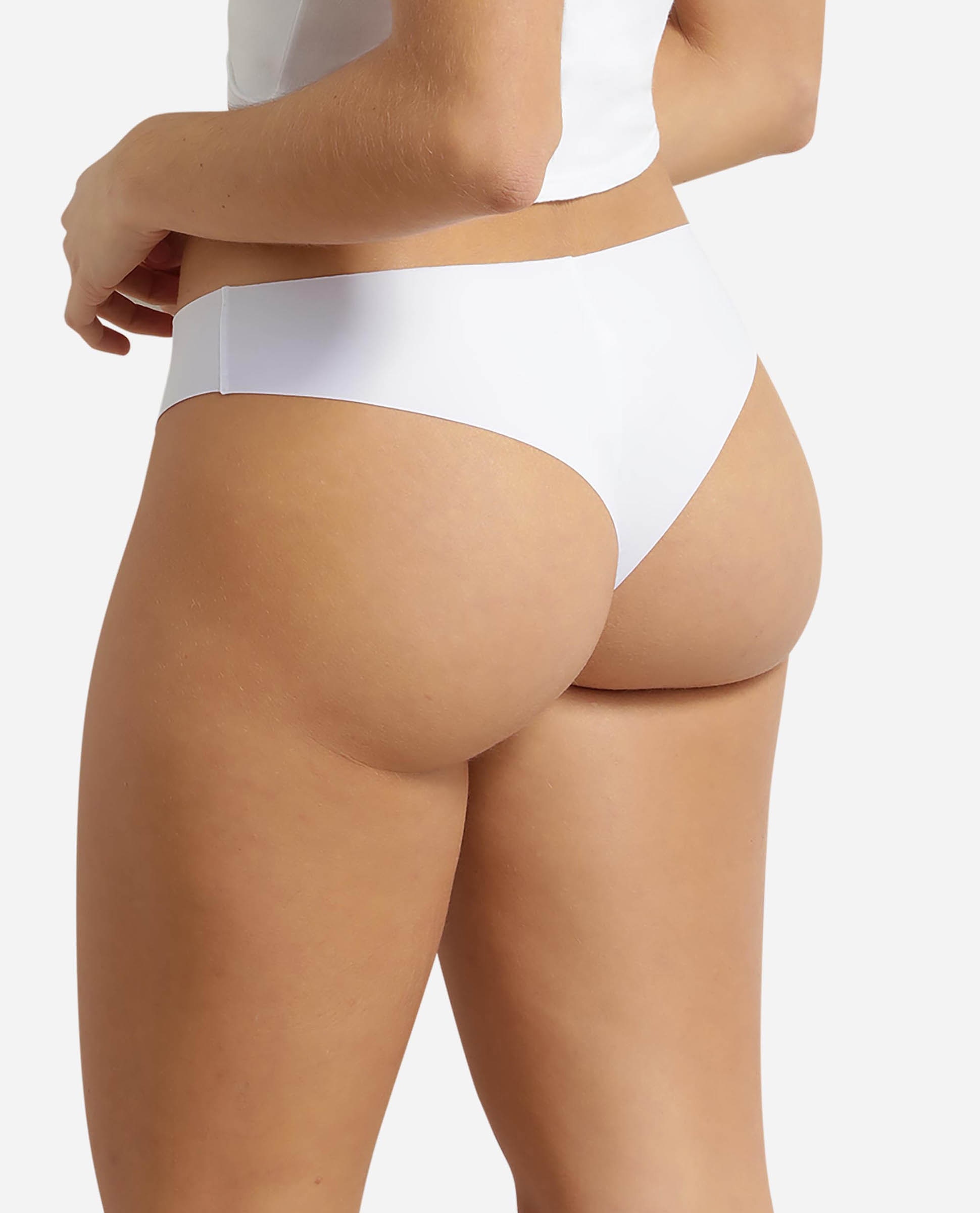 Braga invisible brasileña para mujer en microfibra - Dim - Blanco Blanco-2