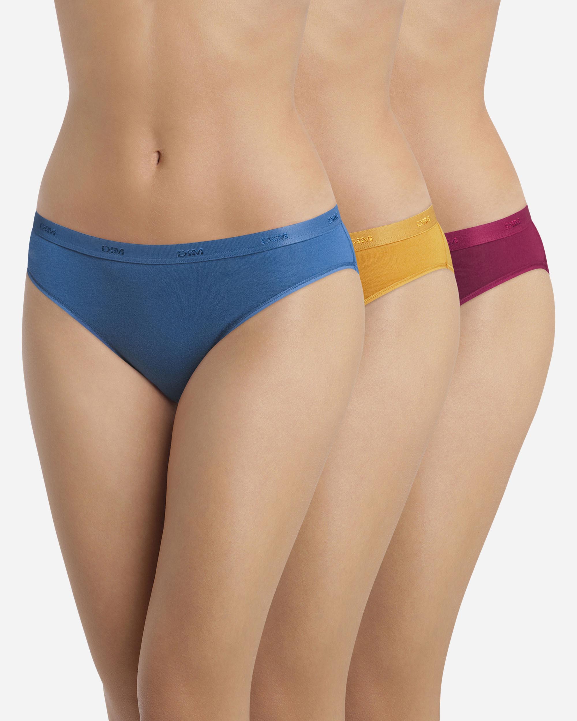 Pack de 3 bragas de algodón elástico en varios colores - Dim - Multicolor Multicolor-1
