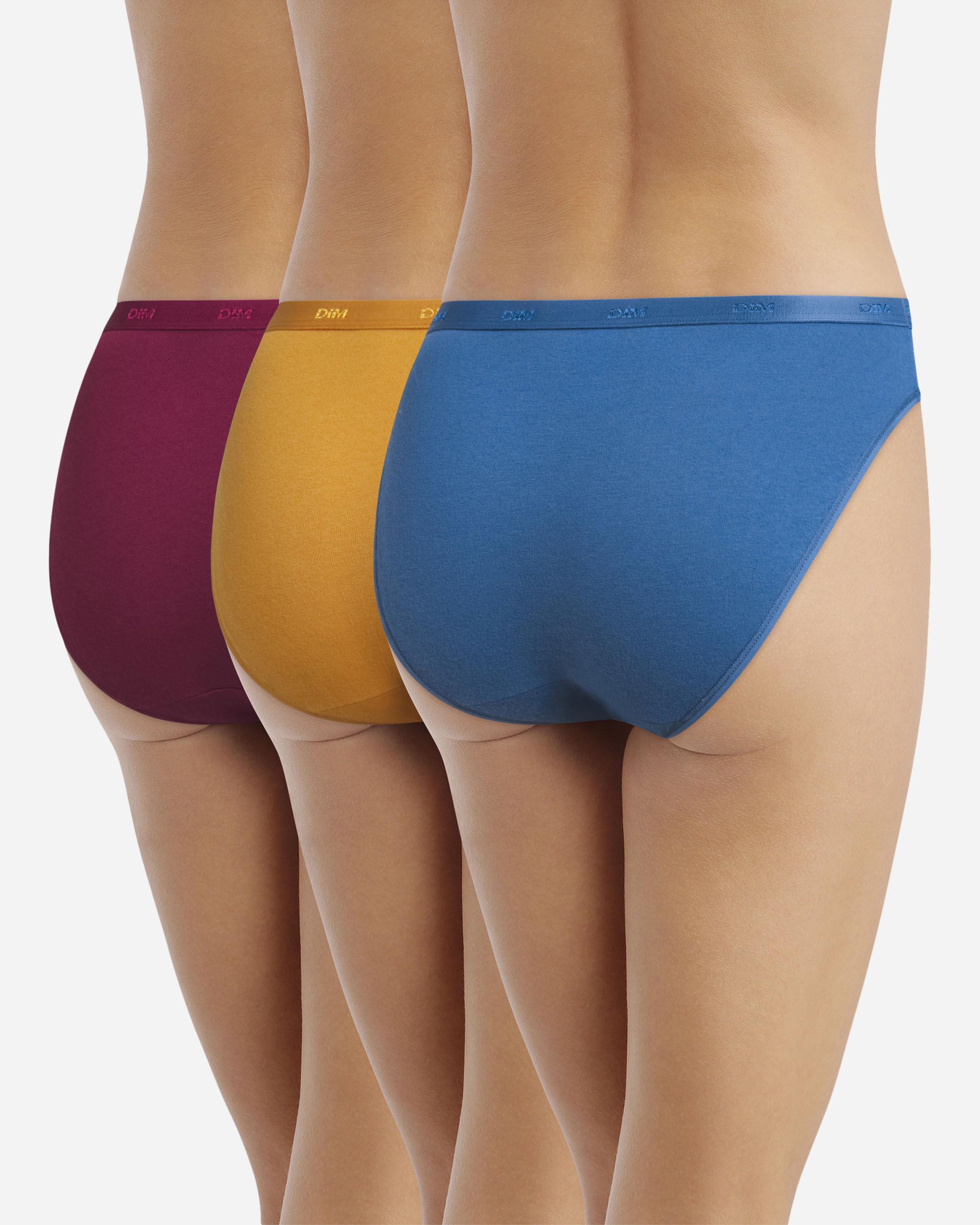 Pack de 3 bragas de algodón elástico en varios colores - Dim - Multicolor Multicolor-2
