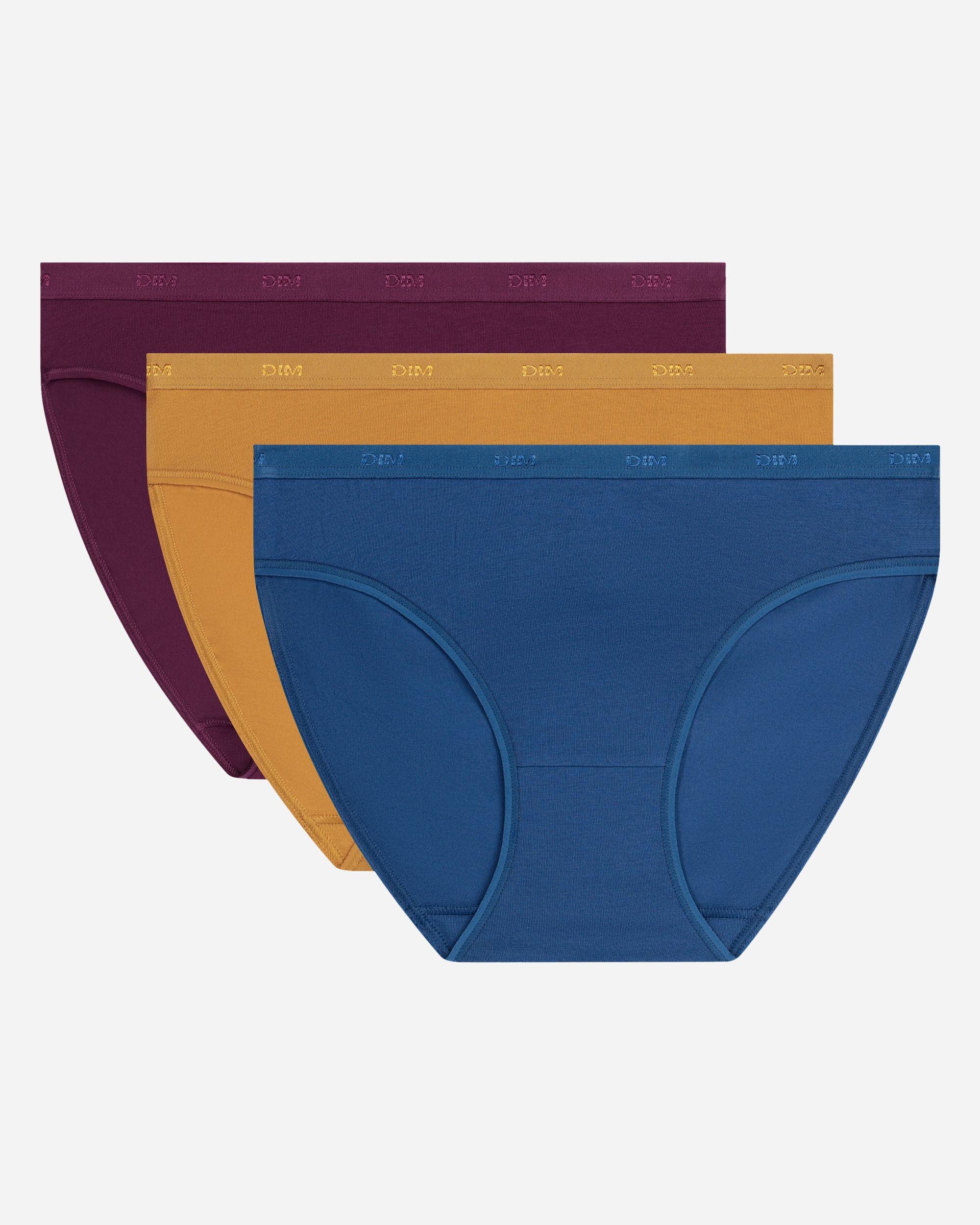 Pack de 3 bragas de algodón elástico en varios colores - Dim - Multicolor Multicolor-4